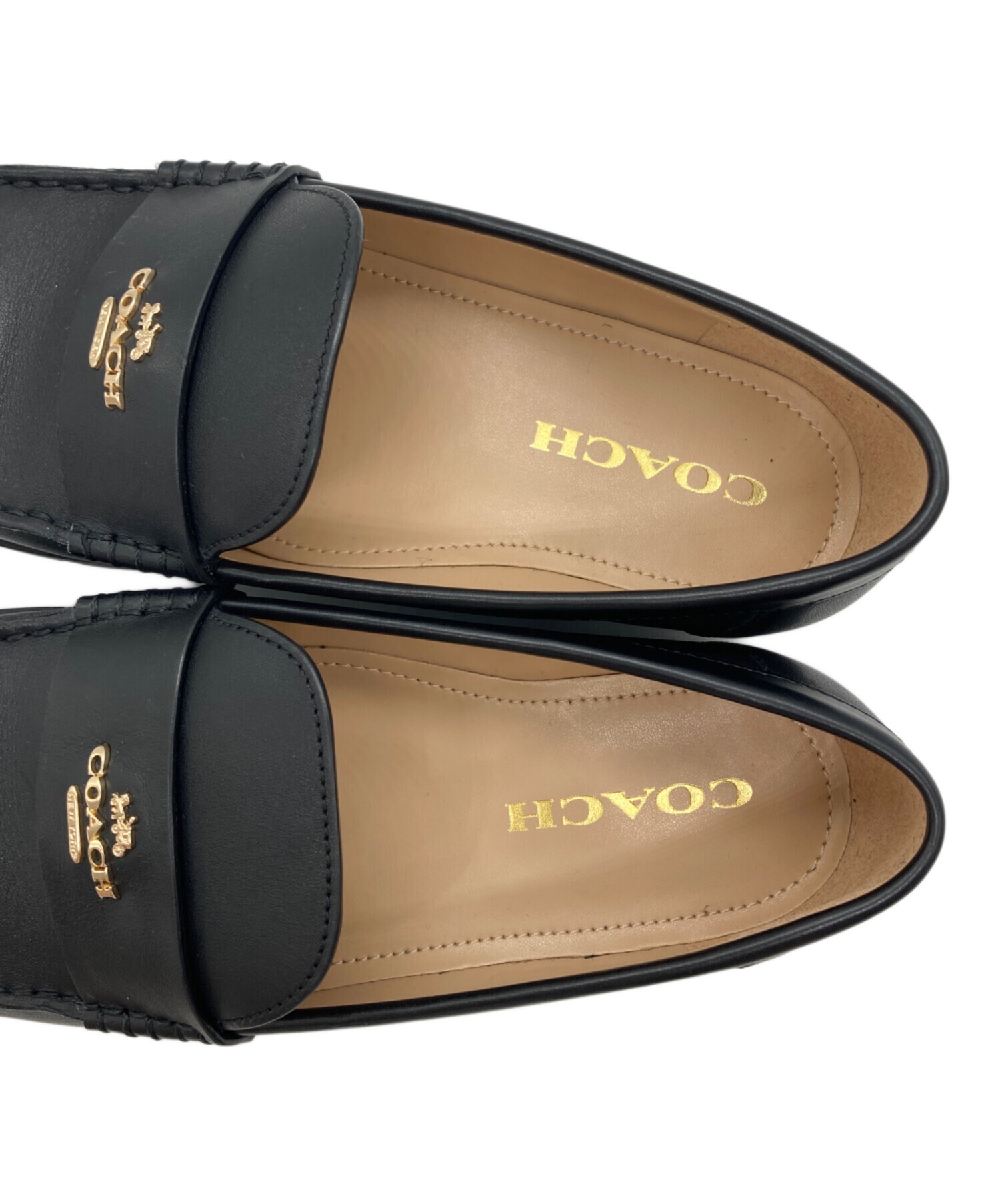 中古・古着通販】COACH (コーチ) ジャニーローファー ブラック サイズ