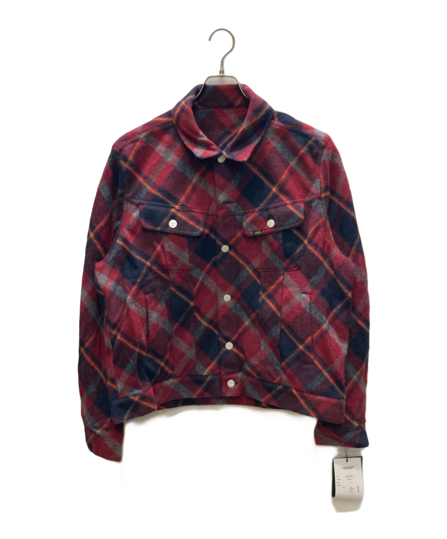 UNDER COVER スウェット 2(M位) 黒x赤x青(花柄) 【古着】【中古】 中古・古着通販】UNDERCOVER (アンダーカバー) ウール混モッサー