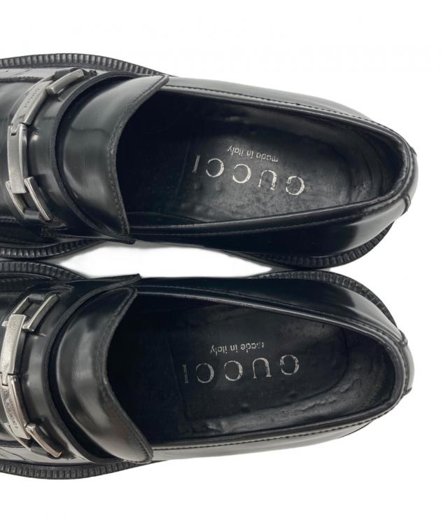 中古・古着通販】GUCCI (グッチ) ホースビット ローファー ブラック