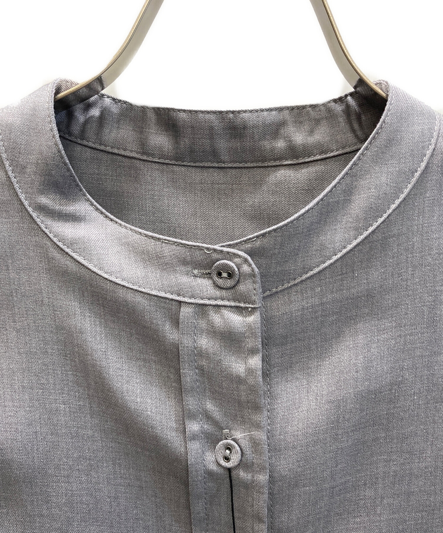 中古・古着通販】SOEJU (ソージュ) バンドカラーシャツワンピース