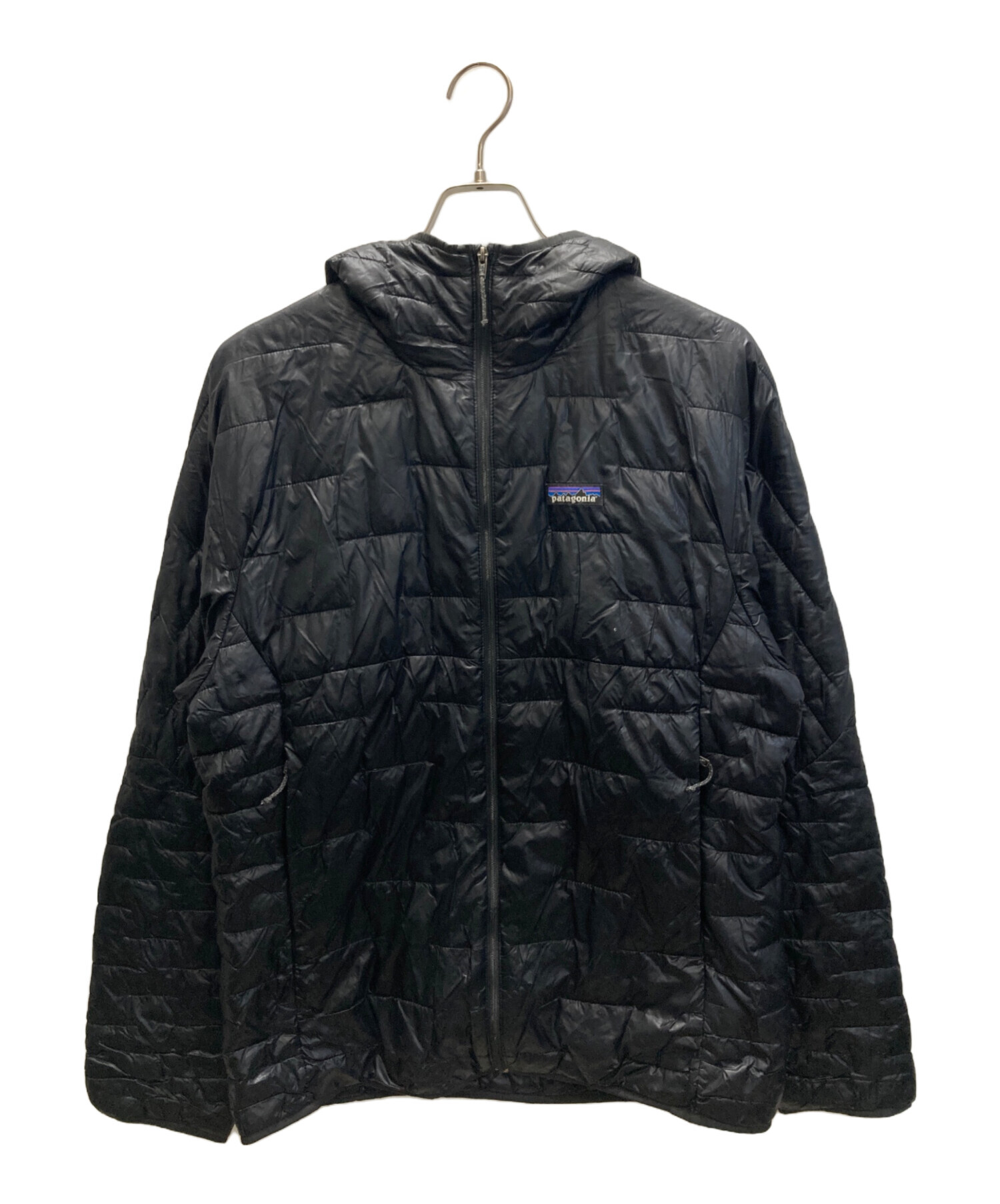 Patagonia パタゴニア マイクロパフフーディ ブラック 中古・古着通販】Patagonia (パタゴニア) マイクロ パフ フーディ