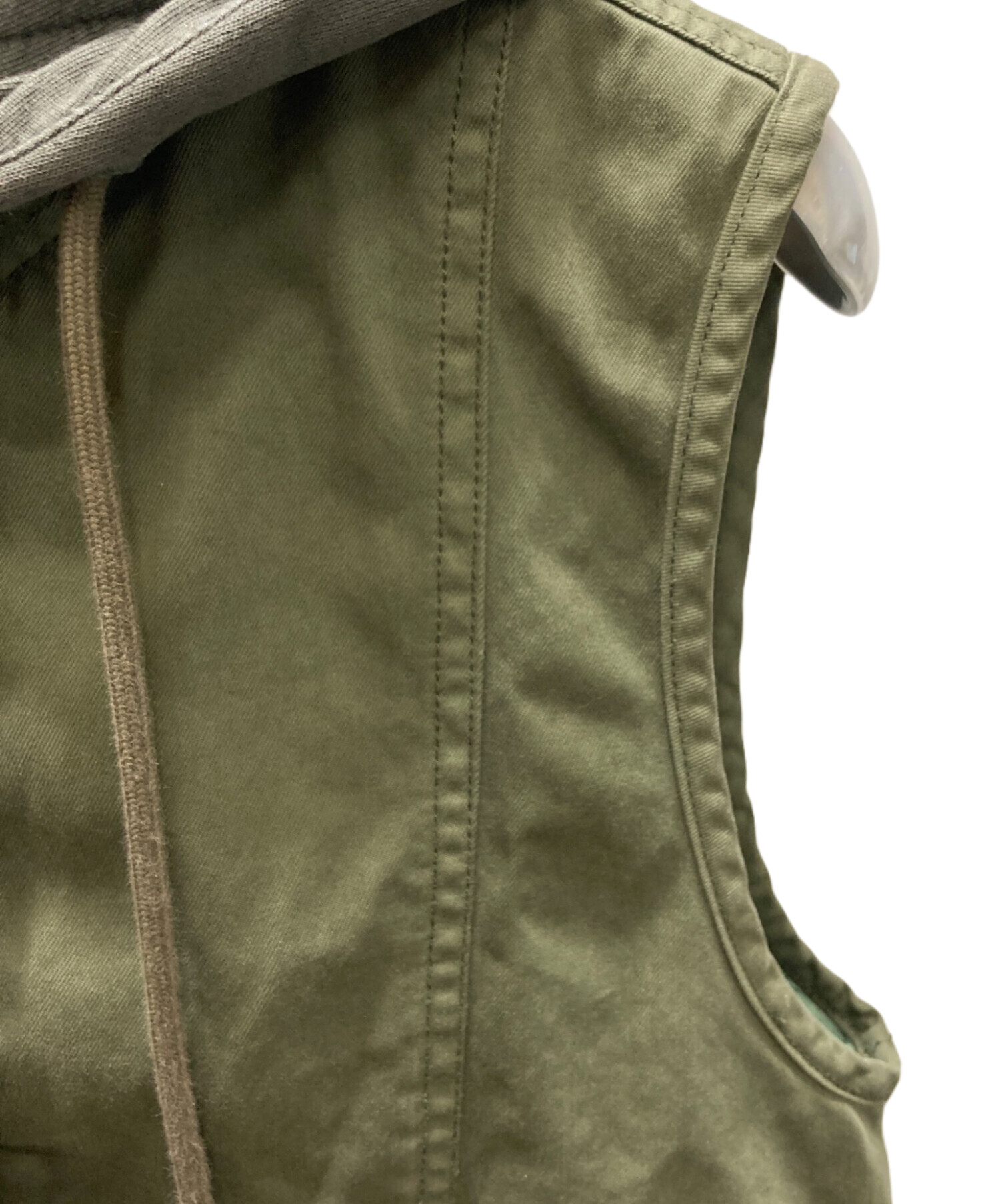 中古・古着通販】DIESEL (ディーゼル) フード付きベスト グリーン