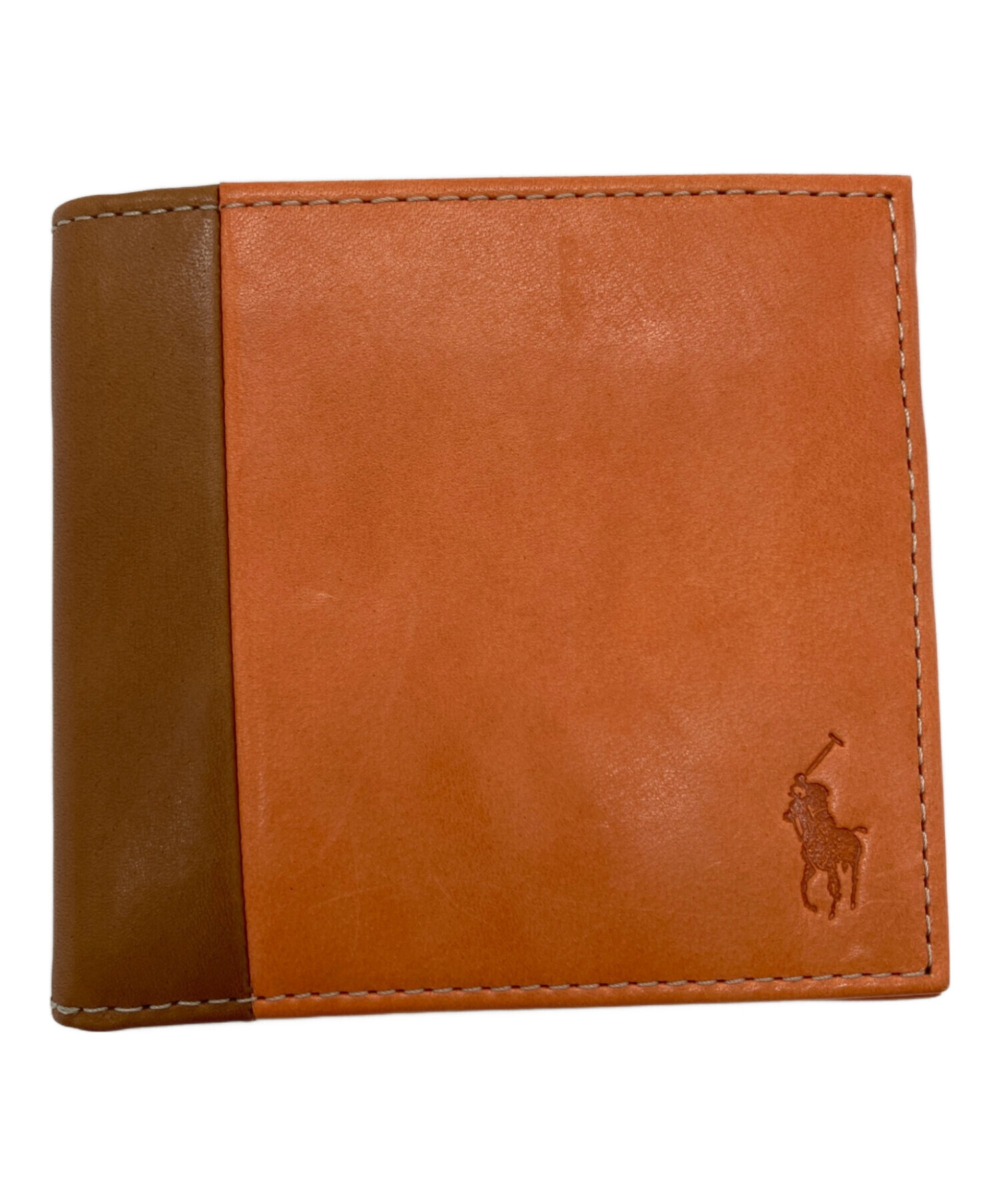 【現行】ラルフローレン ウェリントン 二つ折り財布 レザー オレンジ 中古・古着通販】POLO RALPH LAUREN (ポロ・ラルフローレン) 2