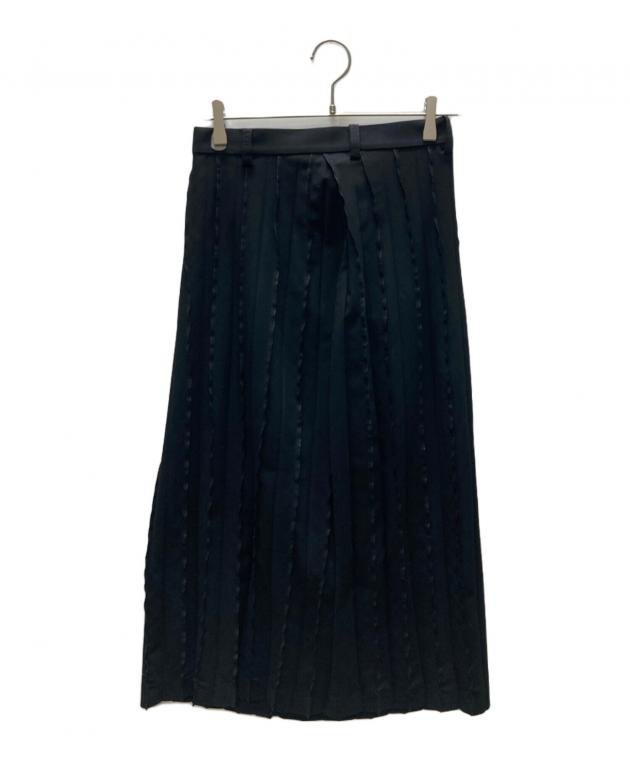 〔新品未使用〕 ブラック プリーツスカート 中古・古着通販】ISSEY MIYAKE (イッセイミヤケ) プリーツスカート