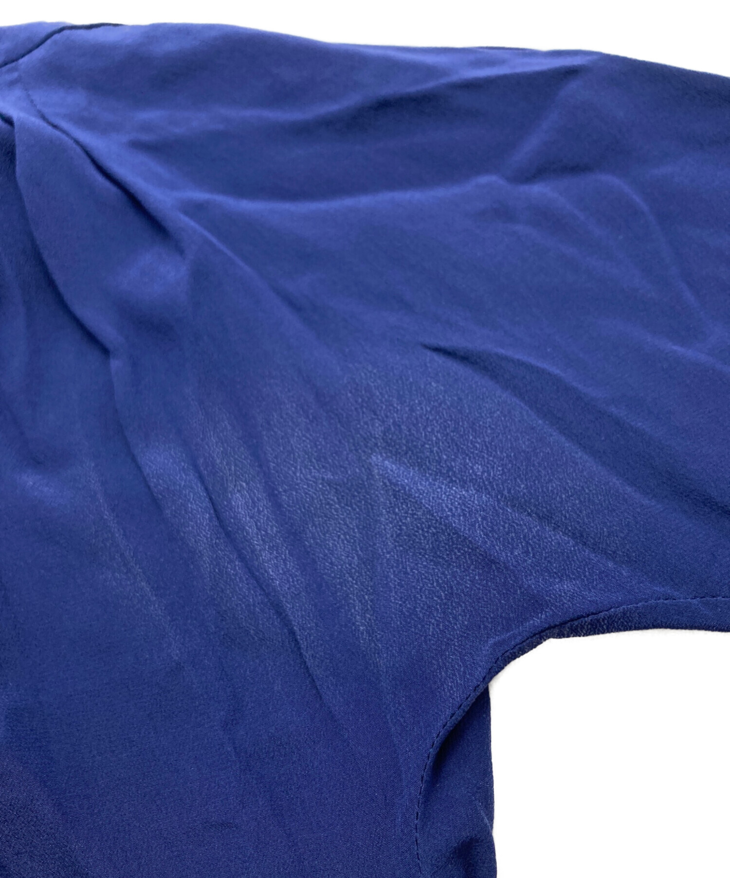 中古・古着通販】PRADA (プラダ) シルクドレスワンピース ネイビー