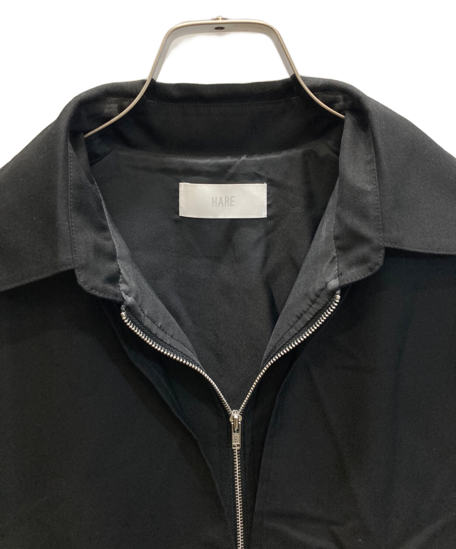 中古・古着通販】HARE (ハレ) レースアップジップワンピース ブラック 中古・古着通販】HARE (ハレ) レースアップジップワンピース ブラック