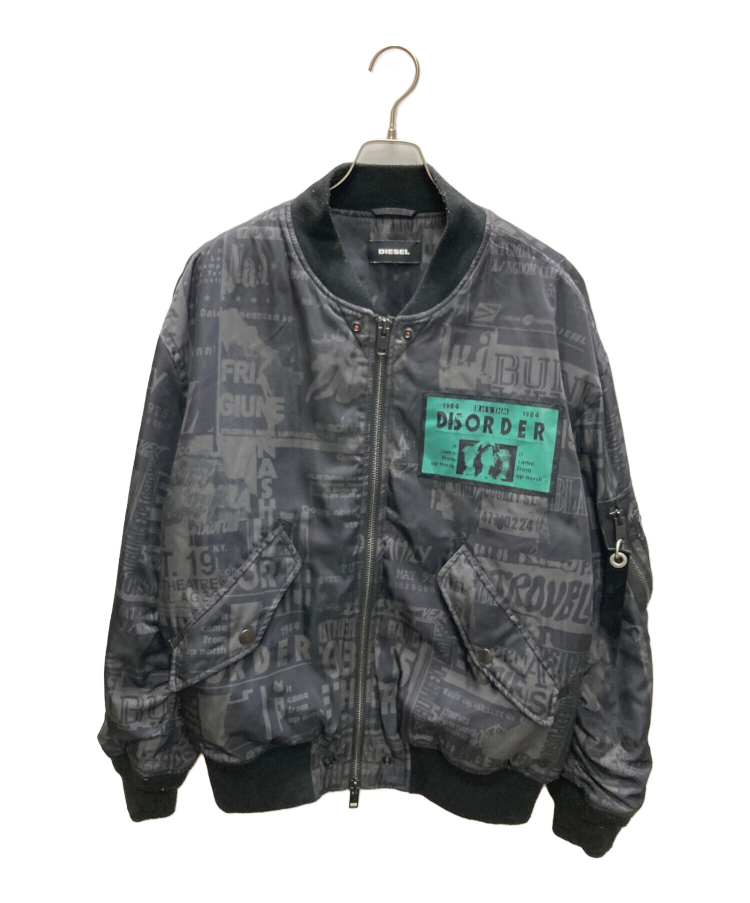 DIESEL レザー スタジャン xs 黒 ブラック ジャケット DIESEL◇レザー