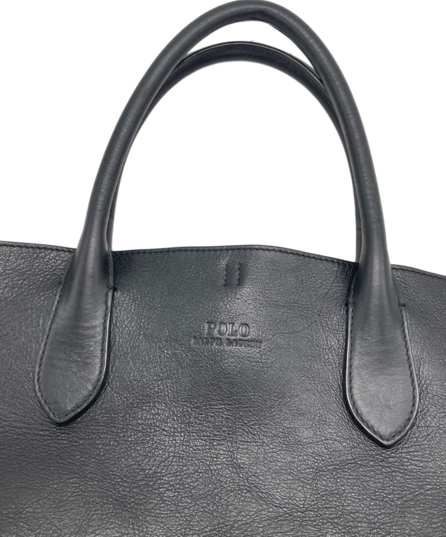 中古・古着通販】RALPH LAUREN (ラルフローレン) レザーハンドバッグ