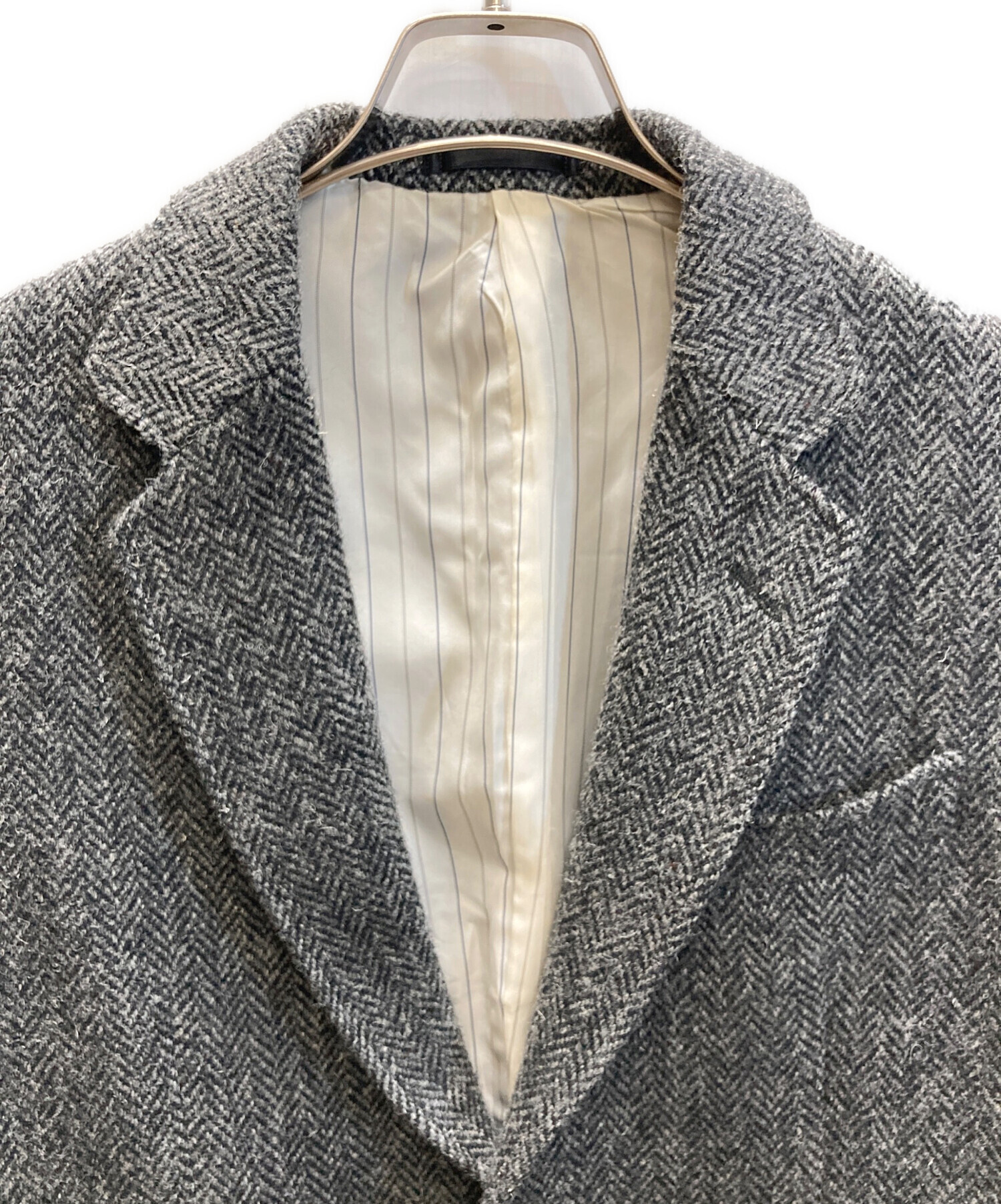 【美品】ハリスツイード リスペクト テーラードジャケット 2B グレー系 L相当 中古・古着通販】Harris Tweed (ハリスツイード) International