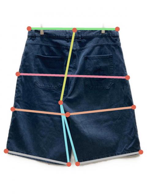 中古・古着通販】YARDSALE (ヤードセール) ハーフパンツ ネイビー