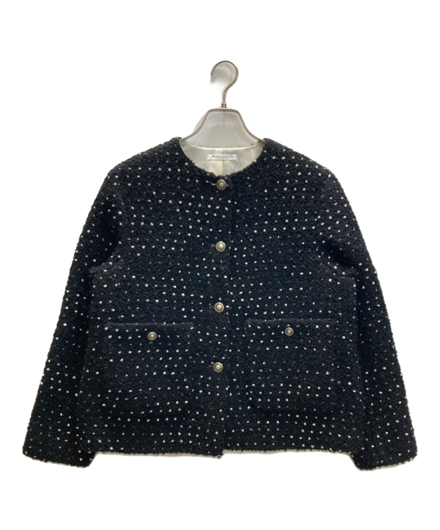 BEAUTYYOUTH ユナイテッドアローズドットジャカードノーカラー