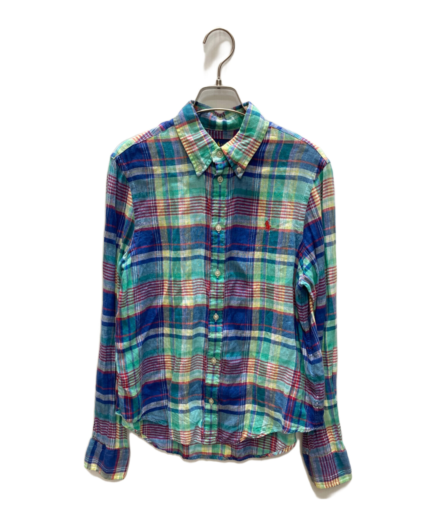 中古・古着通販】RALPH LAUREN (ラルフローレン) チェックリネンシャツ