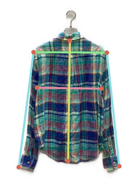 ラルフローレン　グリーン系タータンチェック　Wサイズ4点SET　新品未使用品 中古・古着通販】RALPH LAUREN (ラルフローレン) チェックリネンシャツ
