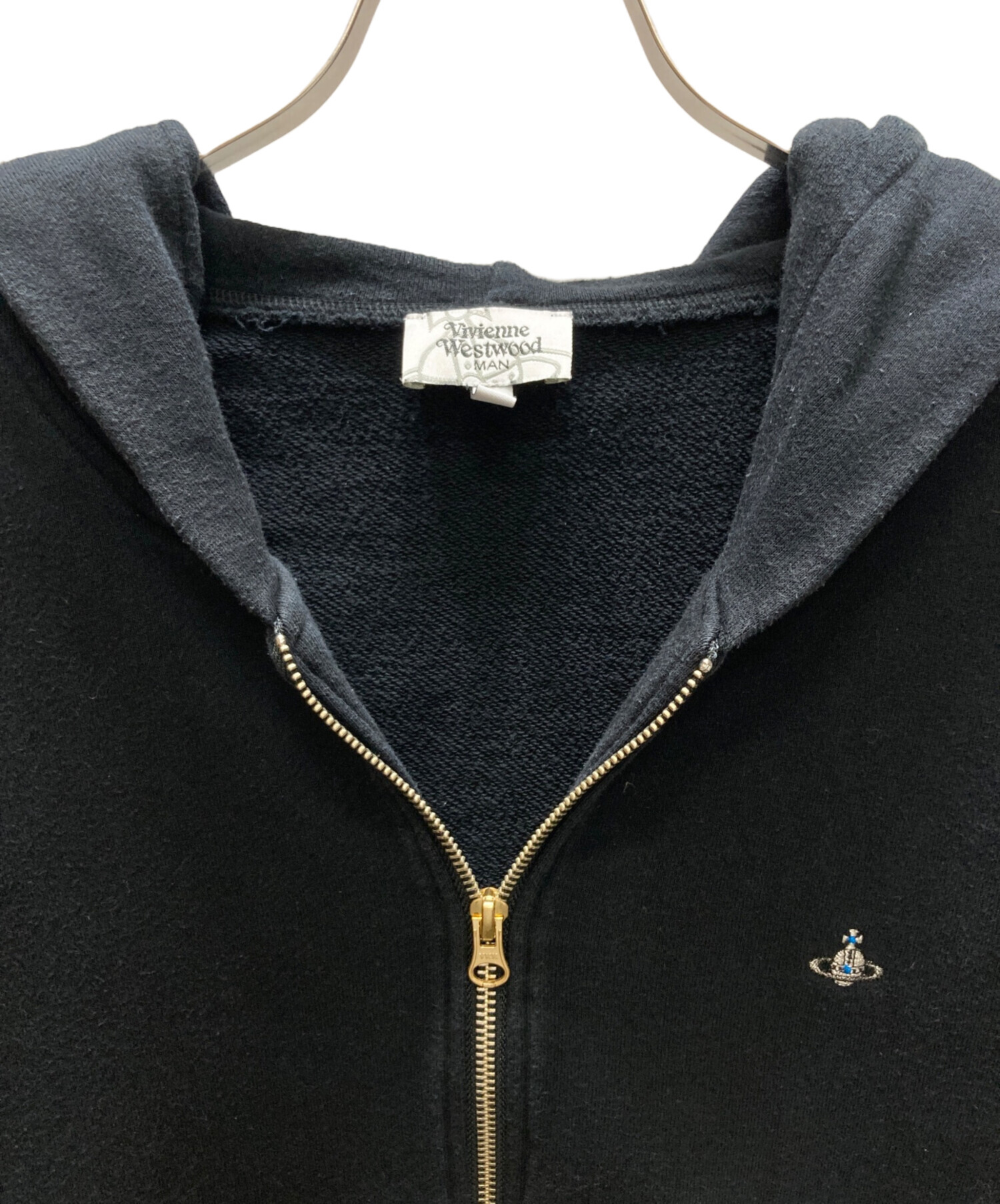 ヴィヴィアンウエストウッドマン　ダブルジップパーカー　刺繍 ヴィヴィアンウエストウッドマン ダブルジップパーカー 刺繍