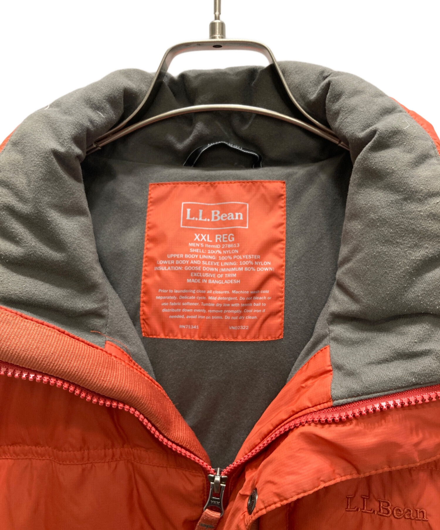 専用 90s 00s LL BEAN グースダウンジャケット オレンジ 中古・古着通販】L.L.Bean (エルエルビーン) ダウンジャケット
