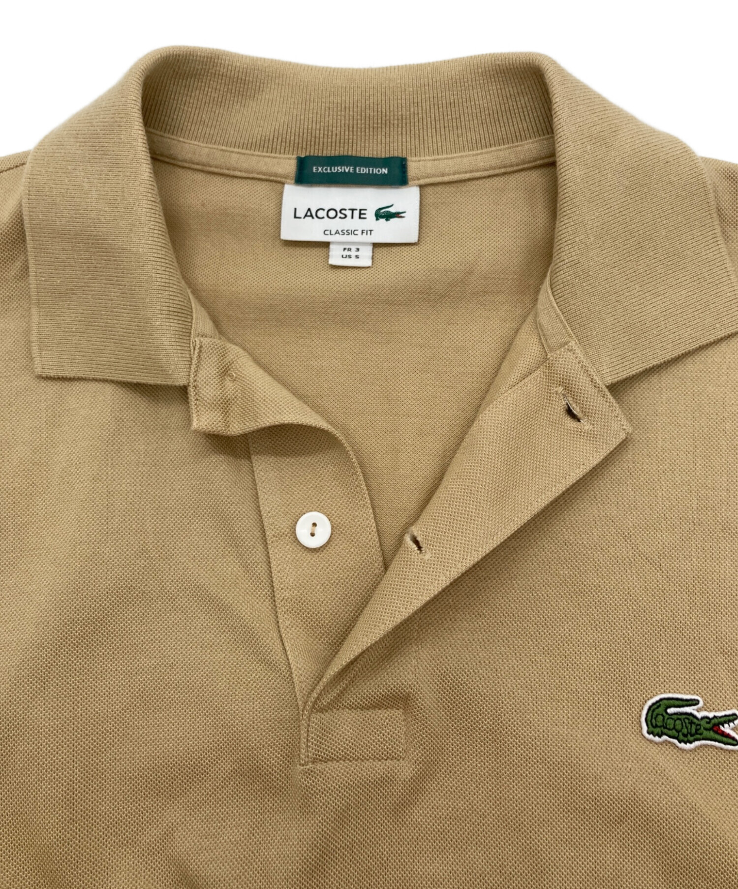 中古・古着通販】LACOSTE (ラコステ) ポロシャツ ベージュ サイズ:S