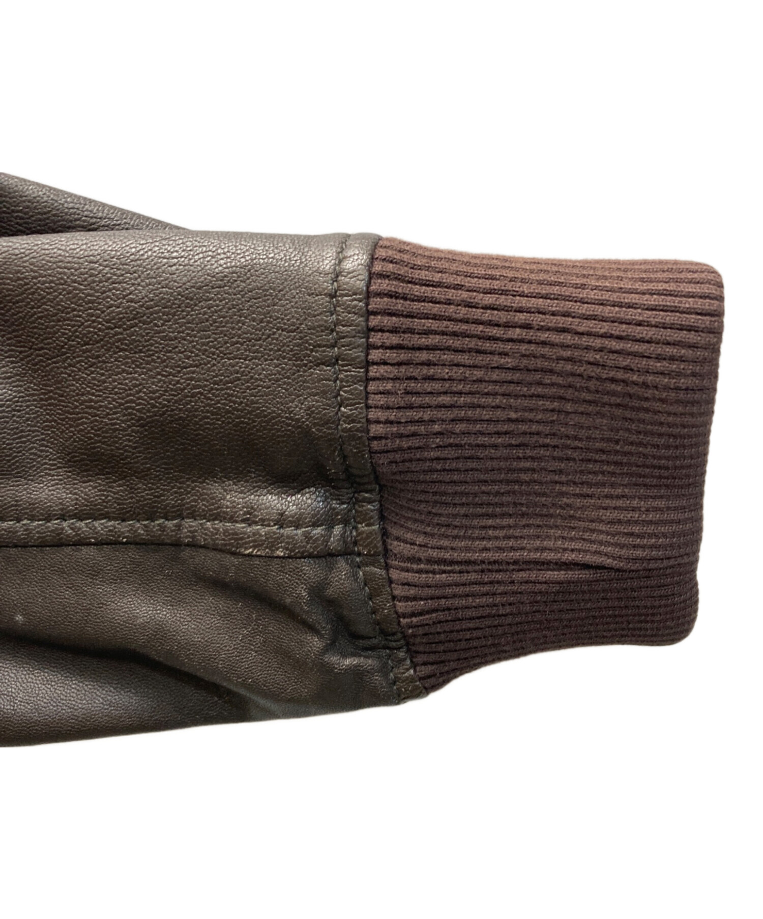 中古・古着通販】GAP (ギャップ) ゴートレザーブルゾン ブラウン