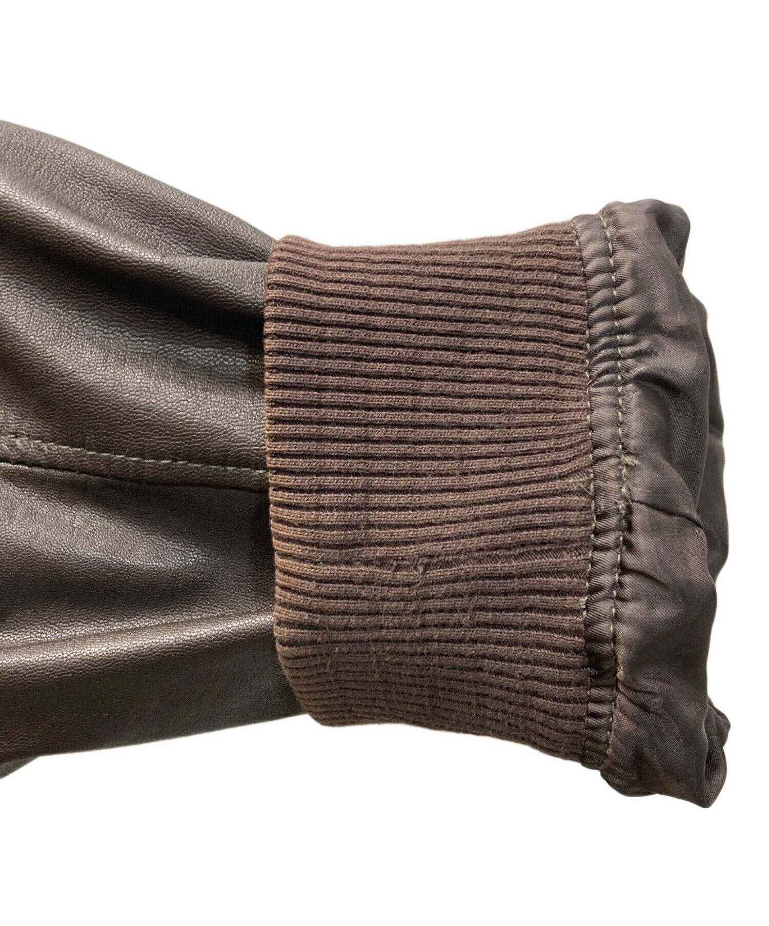 中古・古着通販】GAP (ギャップ) ゴートレザーブルゾン ブラウン