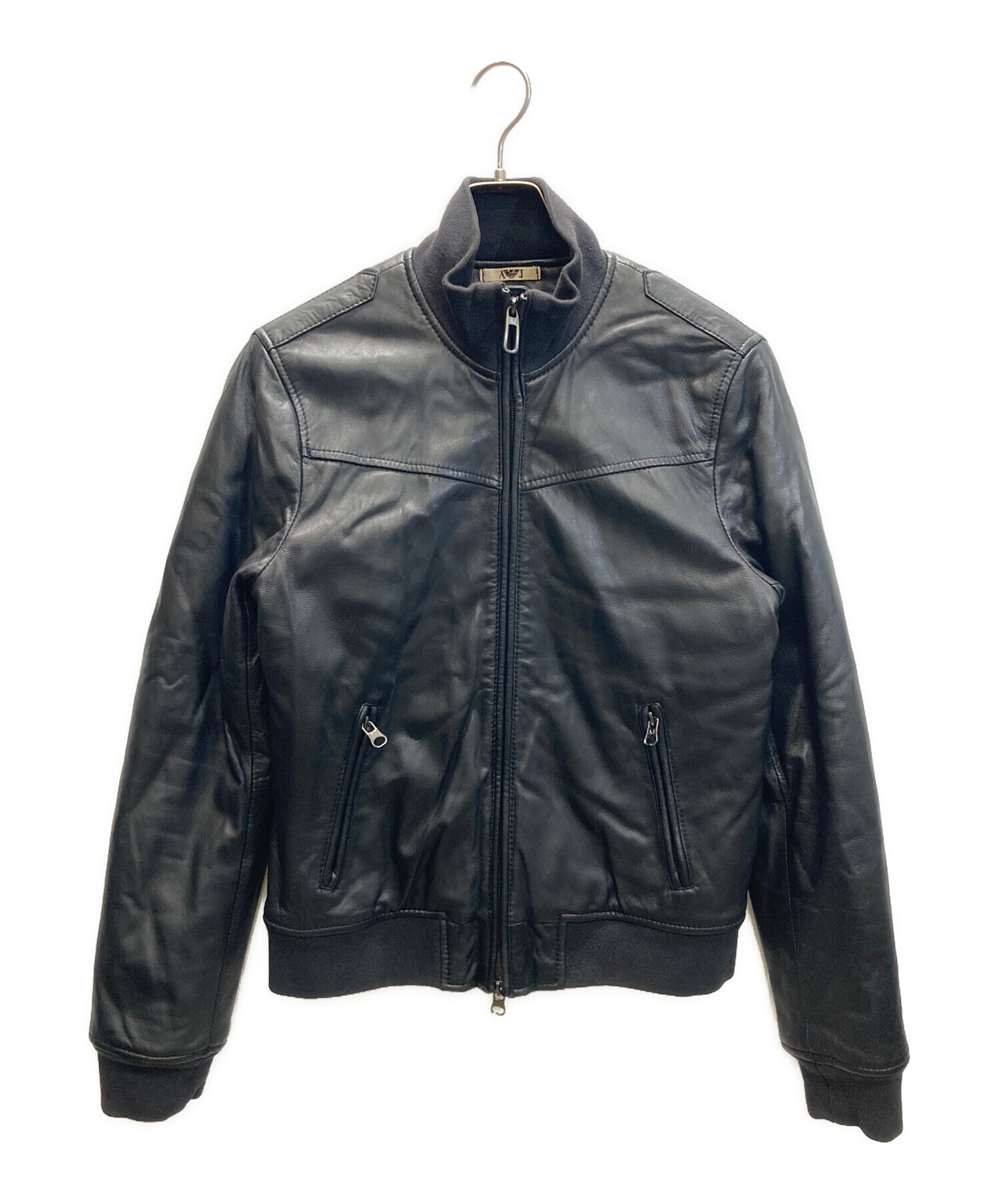 【美品】ARMANI JEANS 30周年記念モデル ラムレザー ジャケット ラムレザージャケット☆アルマーニジーンズ☆ ARMANI JEANS 30