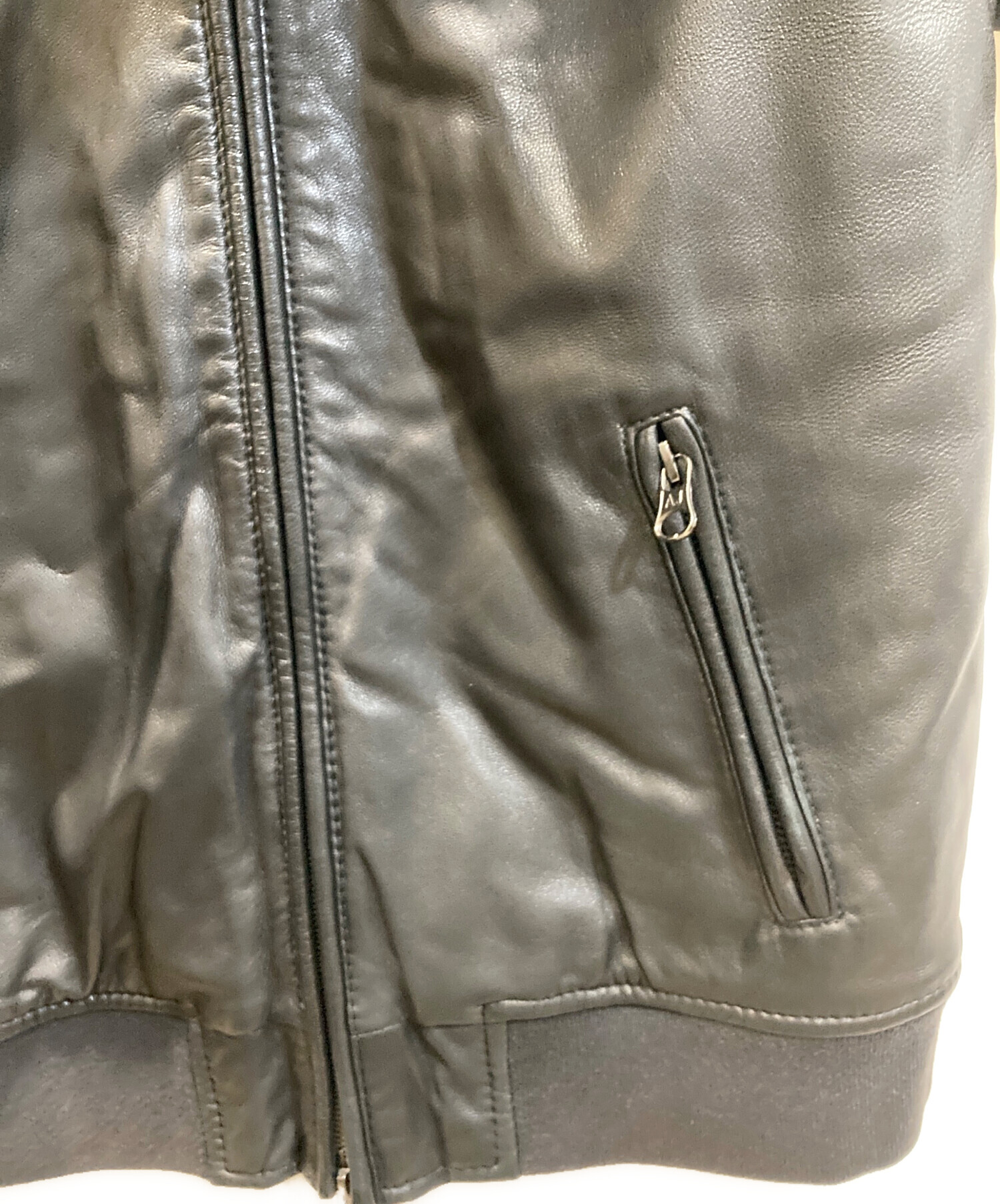 中古・古着通販】ARMANI JEANS (アルマーニジーンズ) レザーダウン 