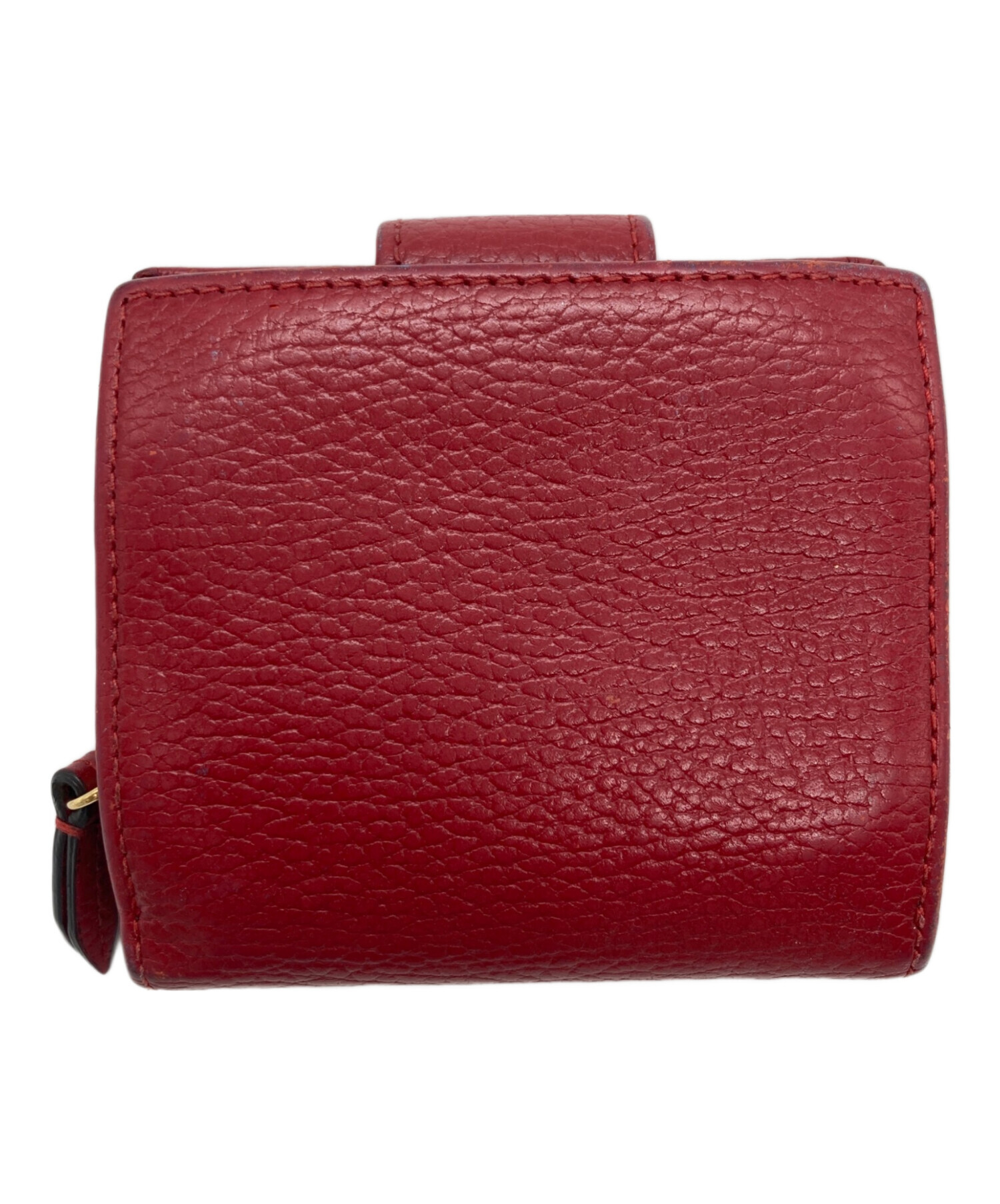 【A様お取置】中古 Gucci 二つ折り財布 ブラック/レッド GG マーモント 中古・古着通販】GUCCI (グッチ) GGマーモント 二つ折り財布 レッド