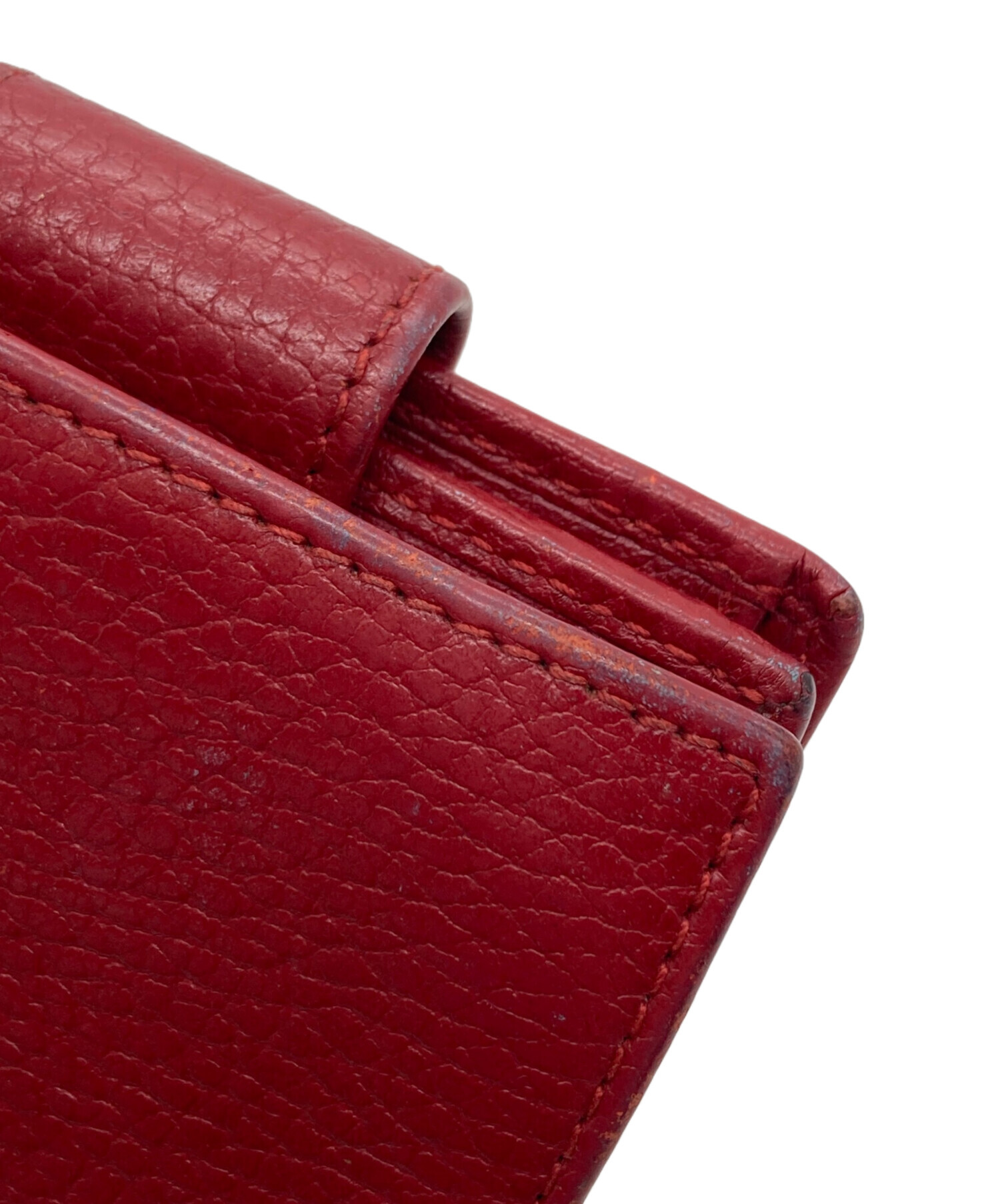 中古・古着通販】GUCCI (グッチ) GGマーモント 二つ折り財布 レッド