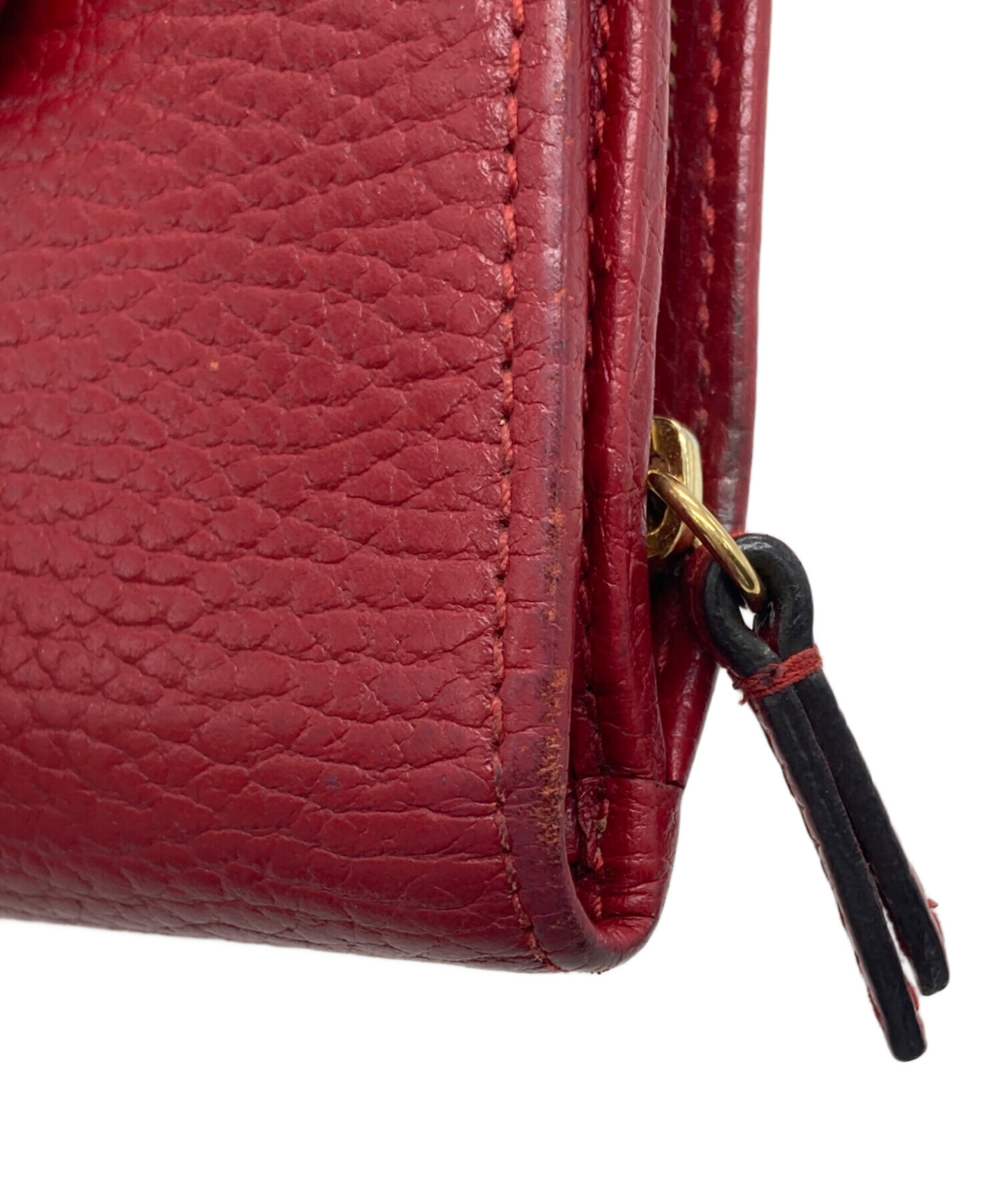 中古・古着通販】GUCCI (グッチ) GGマーモント 二つ折り財布 レッド