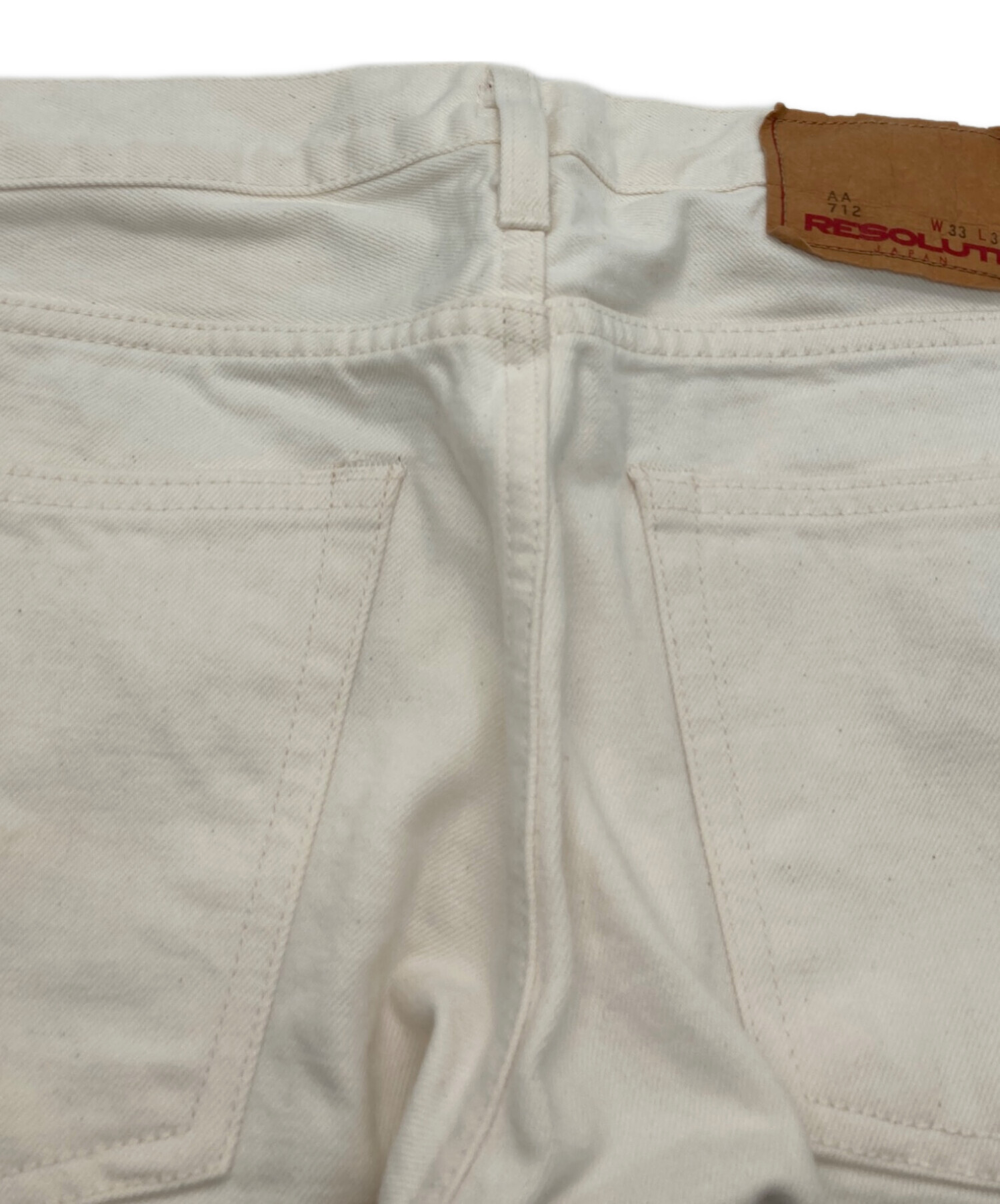 RESOLUTE AA712 未使用 リゾルト w33 L33 ホワイトデニム ◇【訳あり/20%OFF】【付属品なし】[AA712/712-white] RESOLUTE