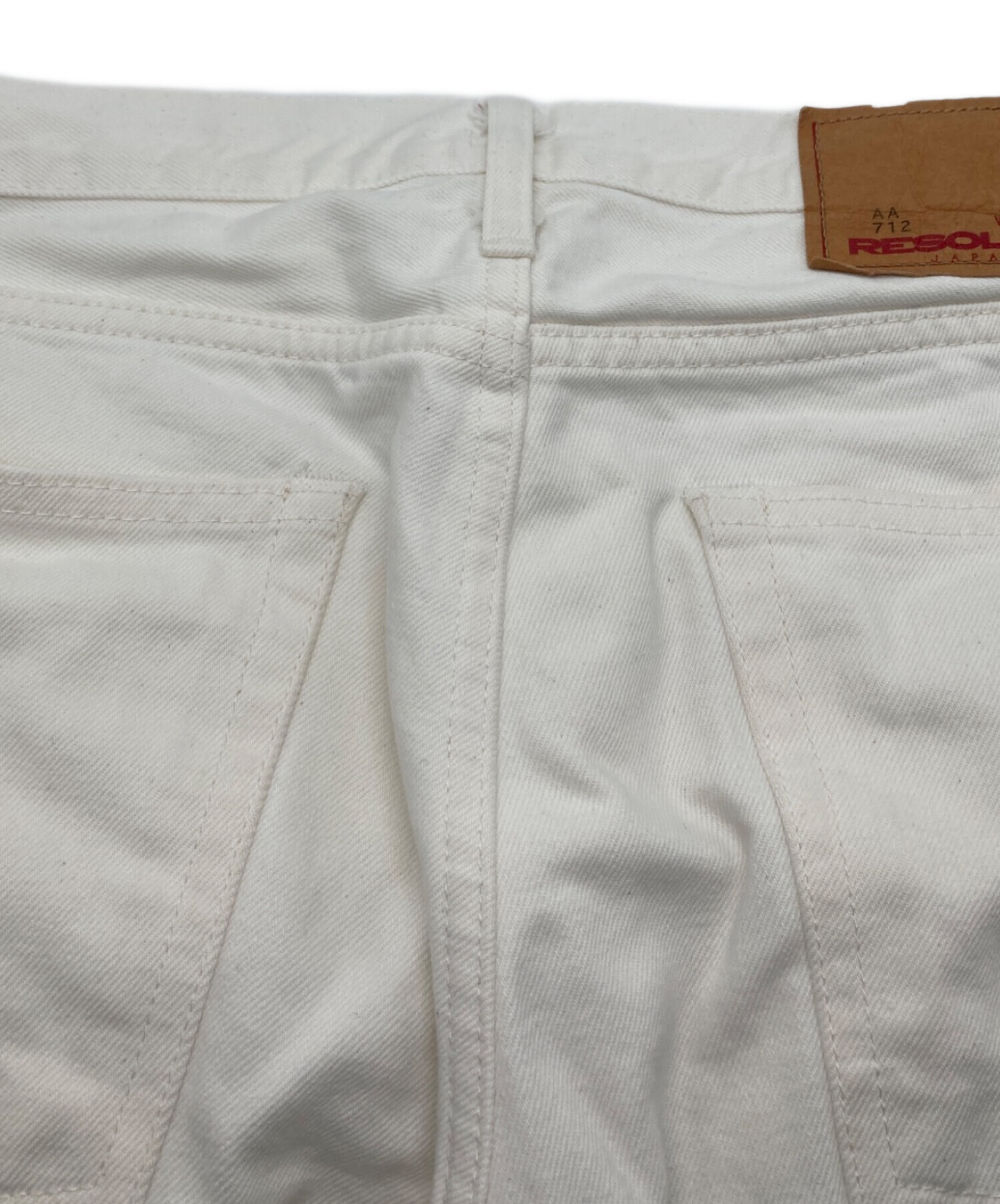 中古・古着通販】RESOLUTE (リゾルト) デニムパンツ ホワイト サイズ