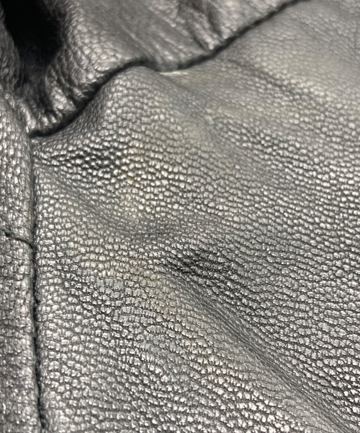 中古・古着通販】EKAM (エカム) 変形ゴートレザージャケット ブラック