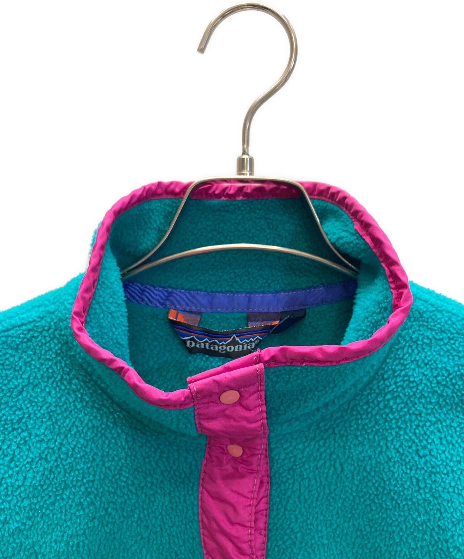 パタゴニア シンチラ・スナップT ターコイズ×ピンク 中古・古着通販】Patagonia (パタゴニア) 80s シンチラスナップT