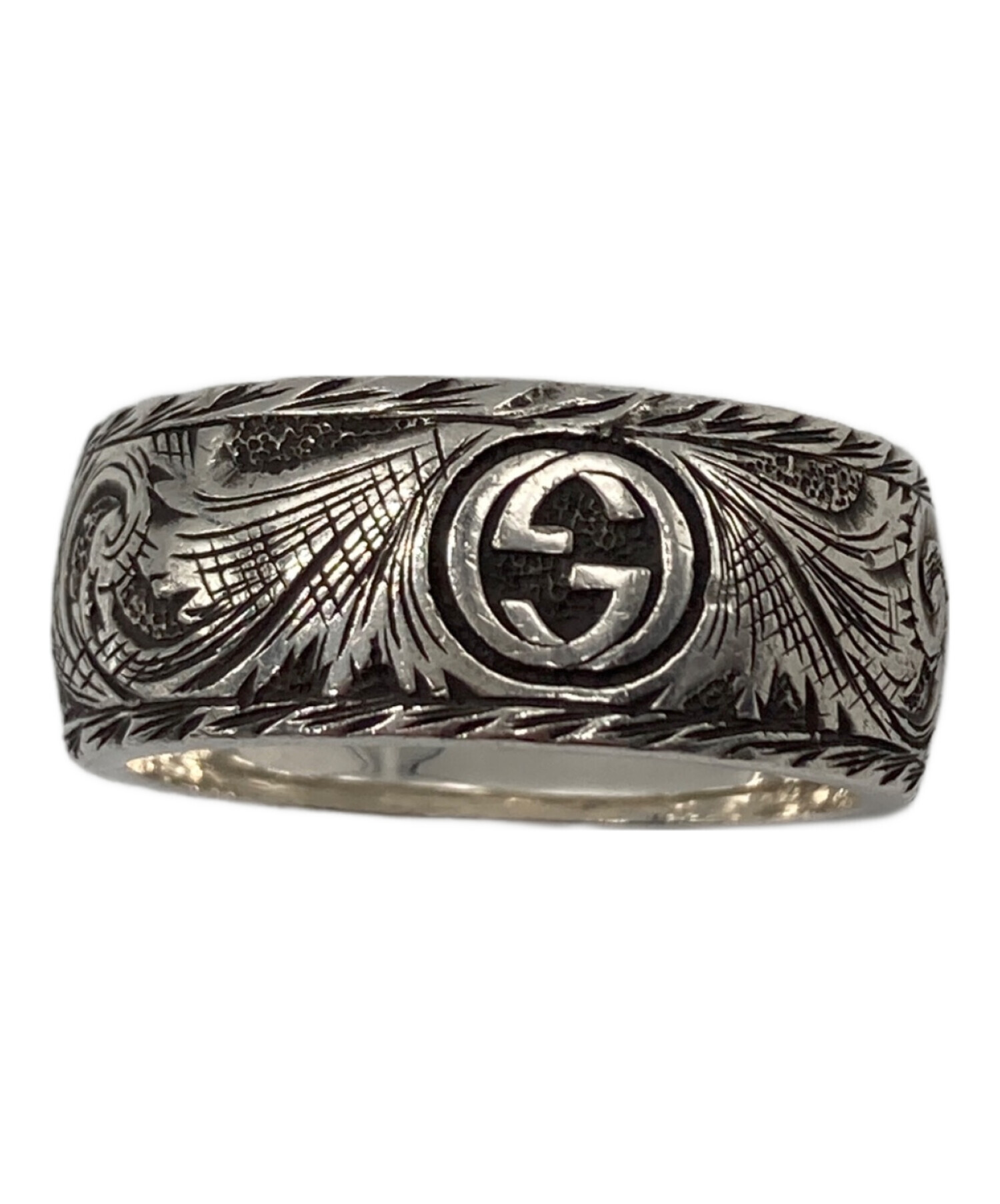 GUCCI グッチ ガーデン キャットヘッド ストーン シルバーバングル