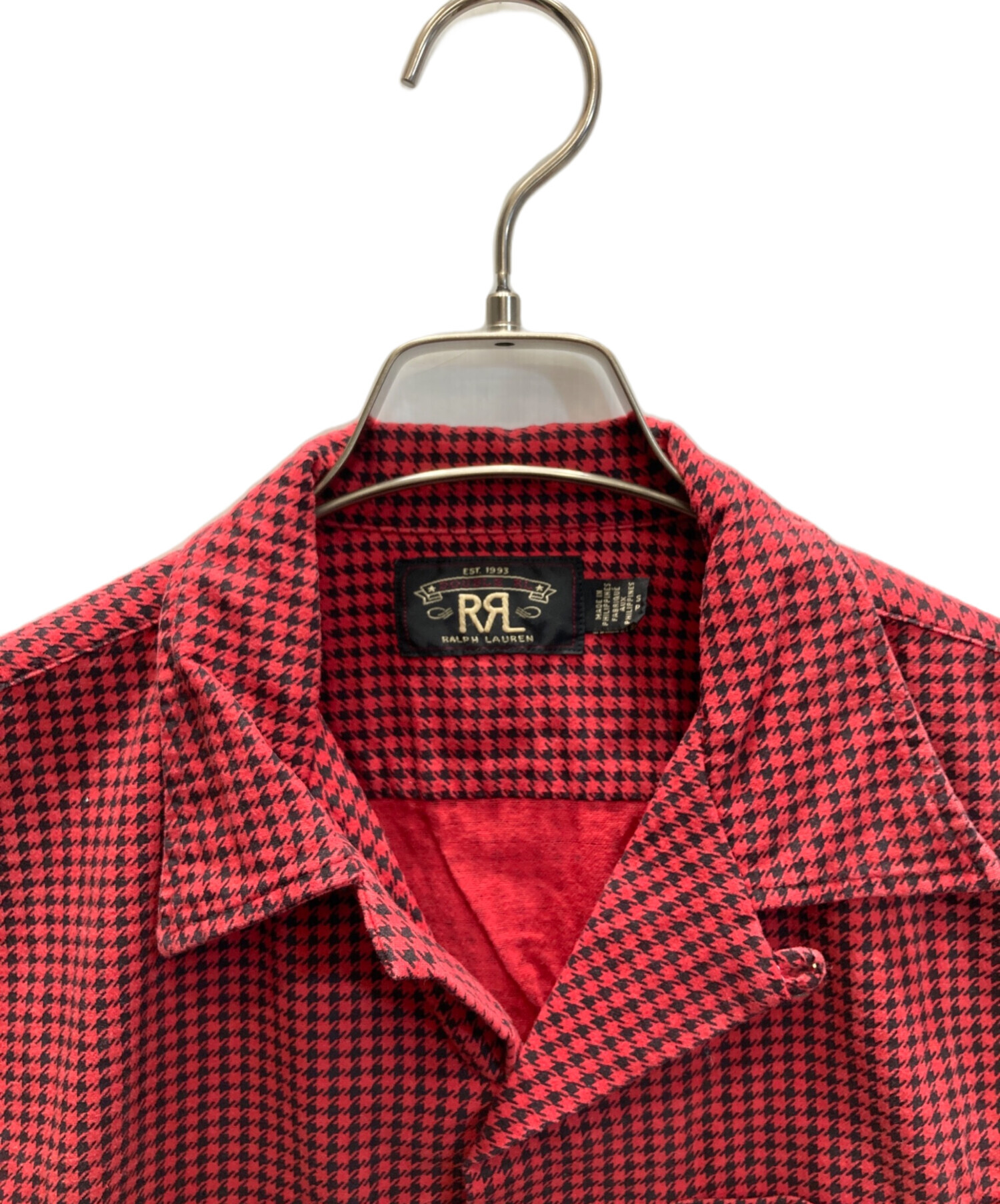 中古・古着通販】RRL (ダブルアールエル) 千鳥格子 オープンカラー