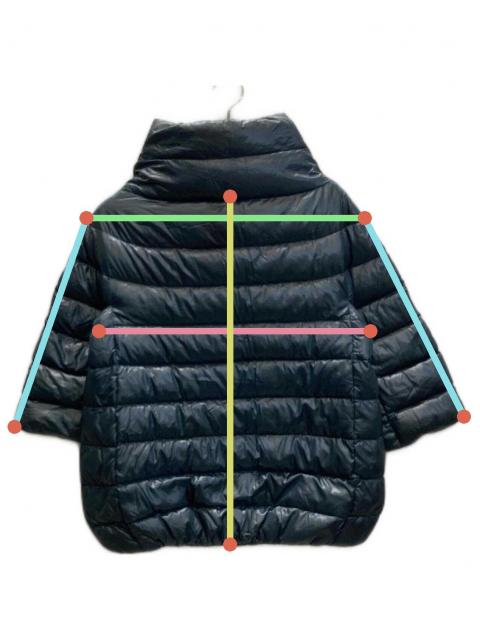 HERNO ネイビー　ダウン　七分袖　40 中古・古着通販】HERNO (ヘルノ) 七分袖ダウンジャケット ネイビー