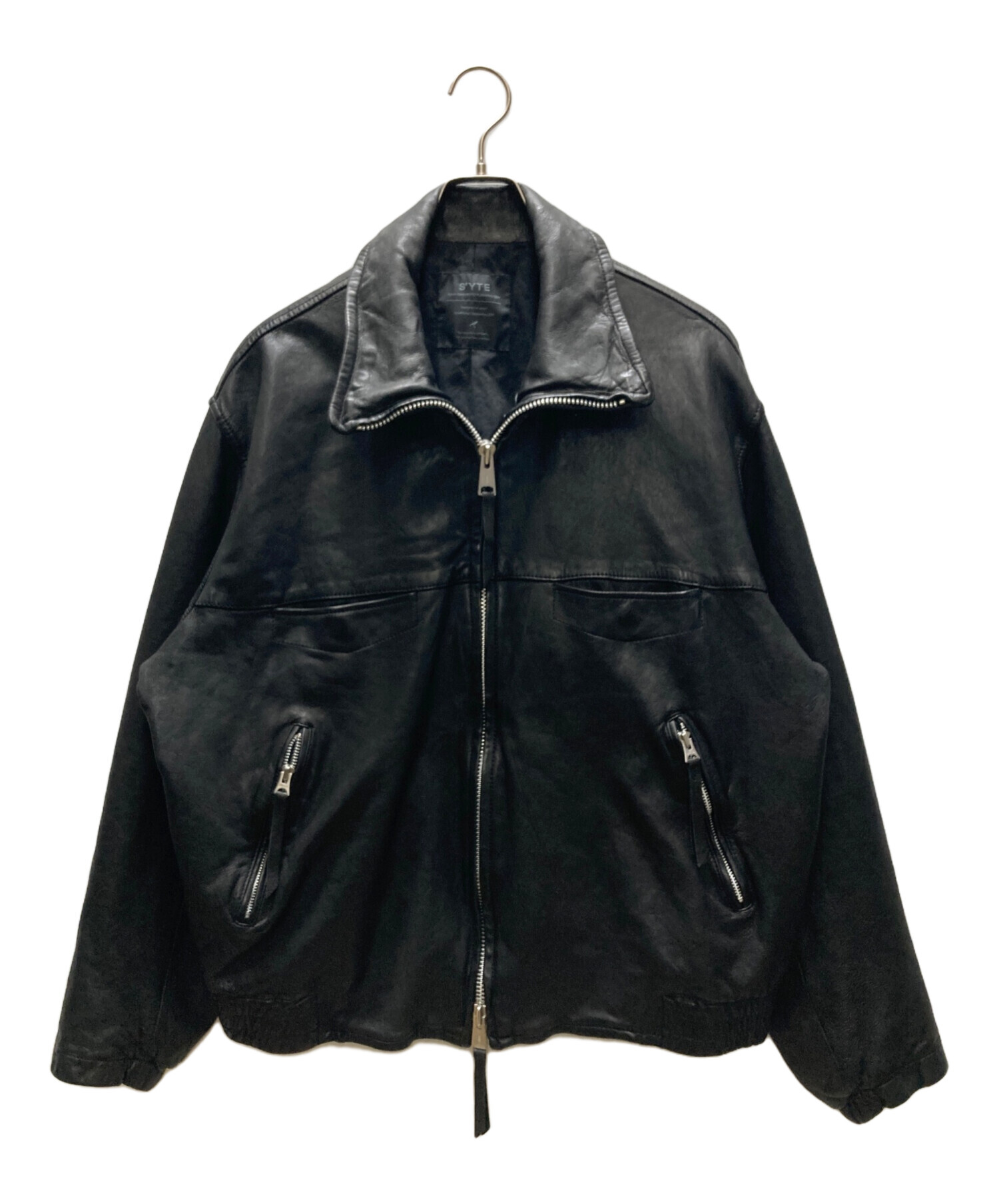 S'YTE サイト メルトン レザー ブルゾン 中古・古着通販】s'yte (サイト) VEGETABLE TANNED SHEEP LEATHER