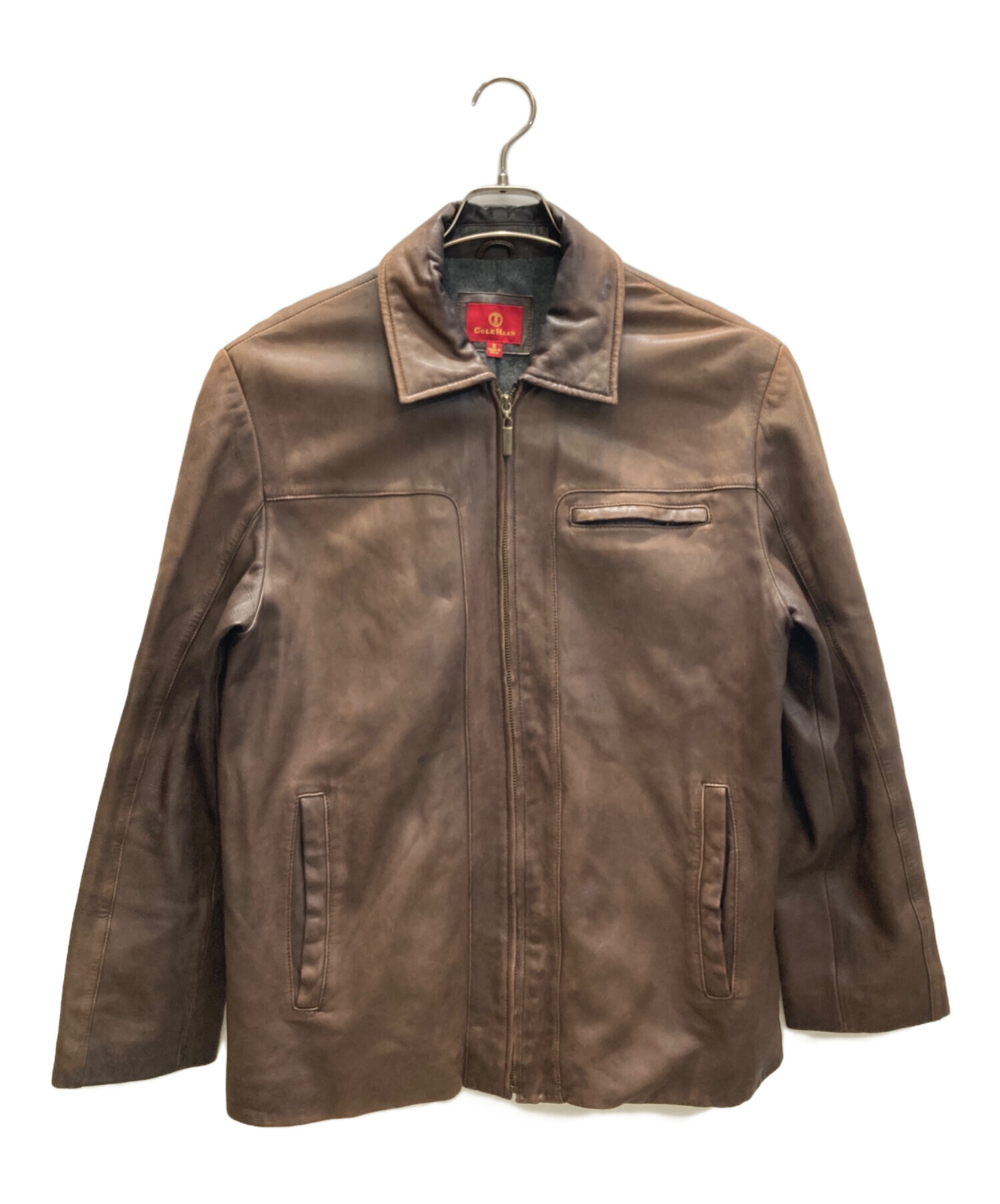 中古・古着通販】COLE HAAN (コールハーン) レザージャケット ブラウン