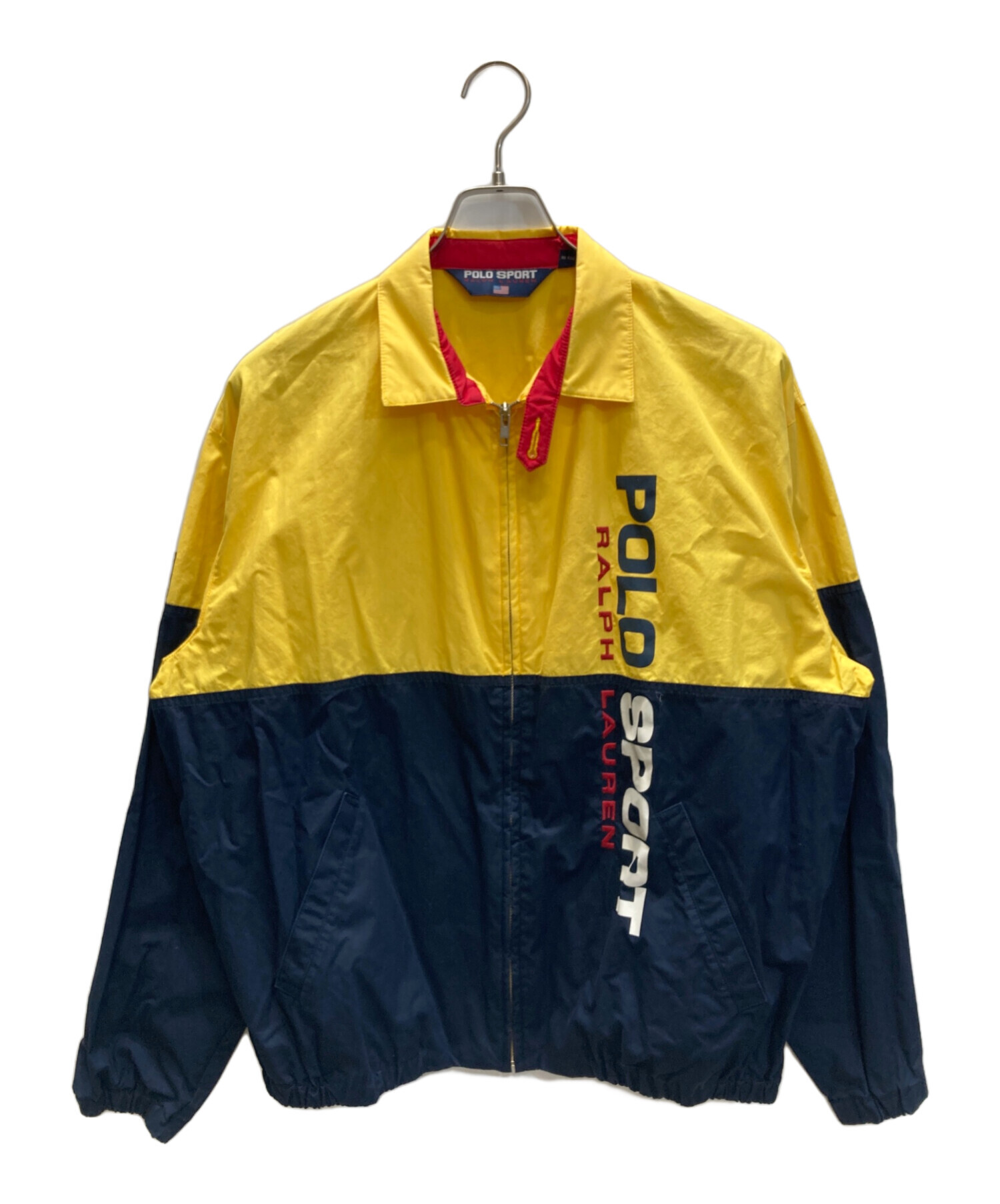 POLO SPORT ポロスポーツ ナイロンジャケット ネイビー/イエロー 中古・古着通販】POLO SPORT (ポロスポーツ) バイカラースイングトップ