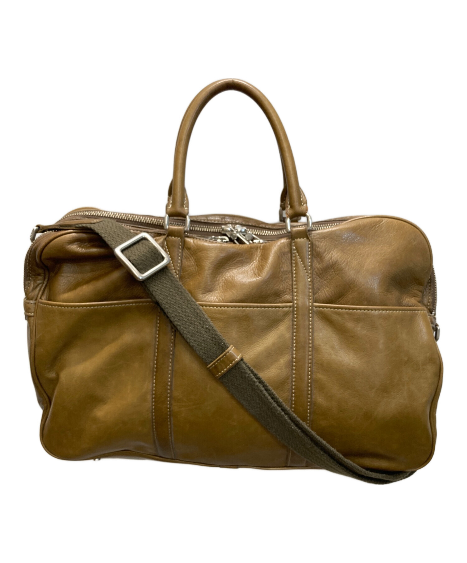 【良品】aniary ビジネスバッグ ハンドバッグ 2way ヴィンテージ 茶色 中古・古着通販】aniary (アニアリ) 2WAYブリーフケース ブラウン