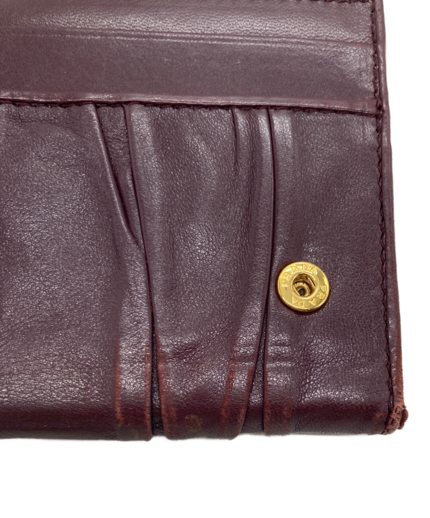 中古・古着通販】PRADA (プラダ) 長財布 ボルドー｜ブランド・古着通販