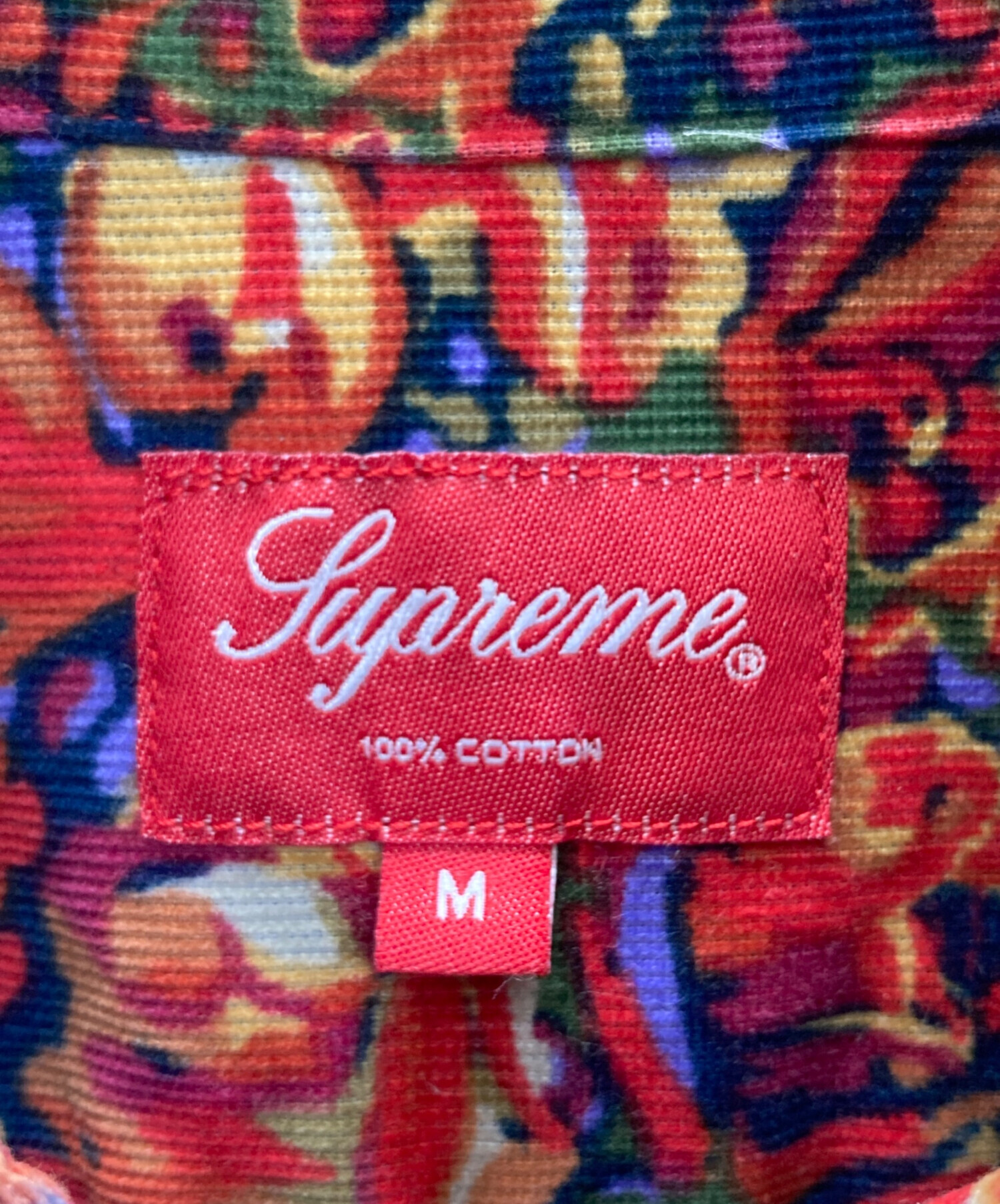 中古・古着通販】SUPREME (シュプリーム) Roses Corduroy Shirt レッド