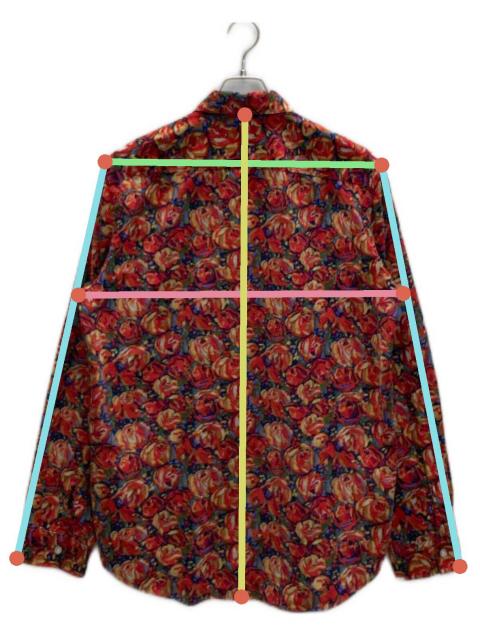 中古・古着通販】SUPREME (シュプリーム) Roses Corduroy Shirt レッド