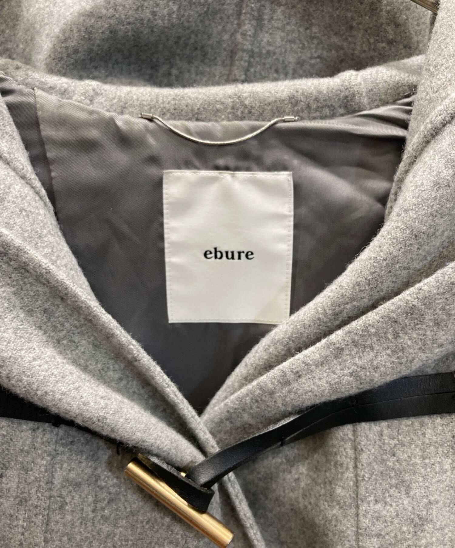 未使用★ebure★エブール　ウールダッフルコート　サイズ36 中古・古着通販】ebure (エブール) ウールキュプラダッフルコート