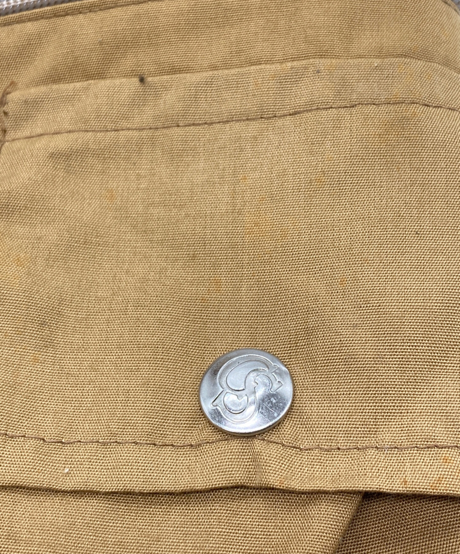 Timberland古着フィッシングベストベージュロゴ刺繍グランパコアc-boy Timberland古着フィッシングベストベージュロゴ刺繍グランパコアc-boy