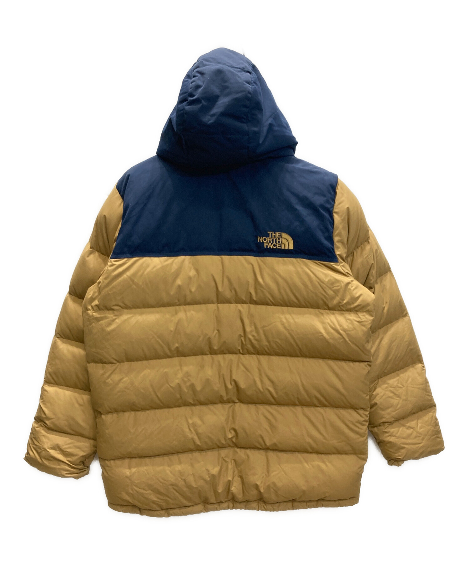 The North Face ダウンジャケット ブラウン/ネイビー 中古・古着通販】THE NORTH FACE (ザ ノース フェイス) ヌプシ リッジ