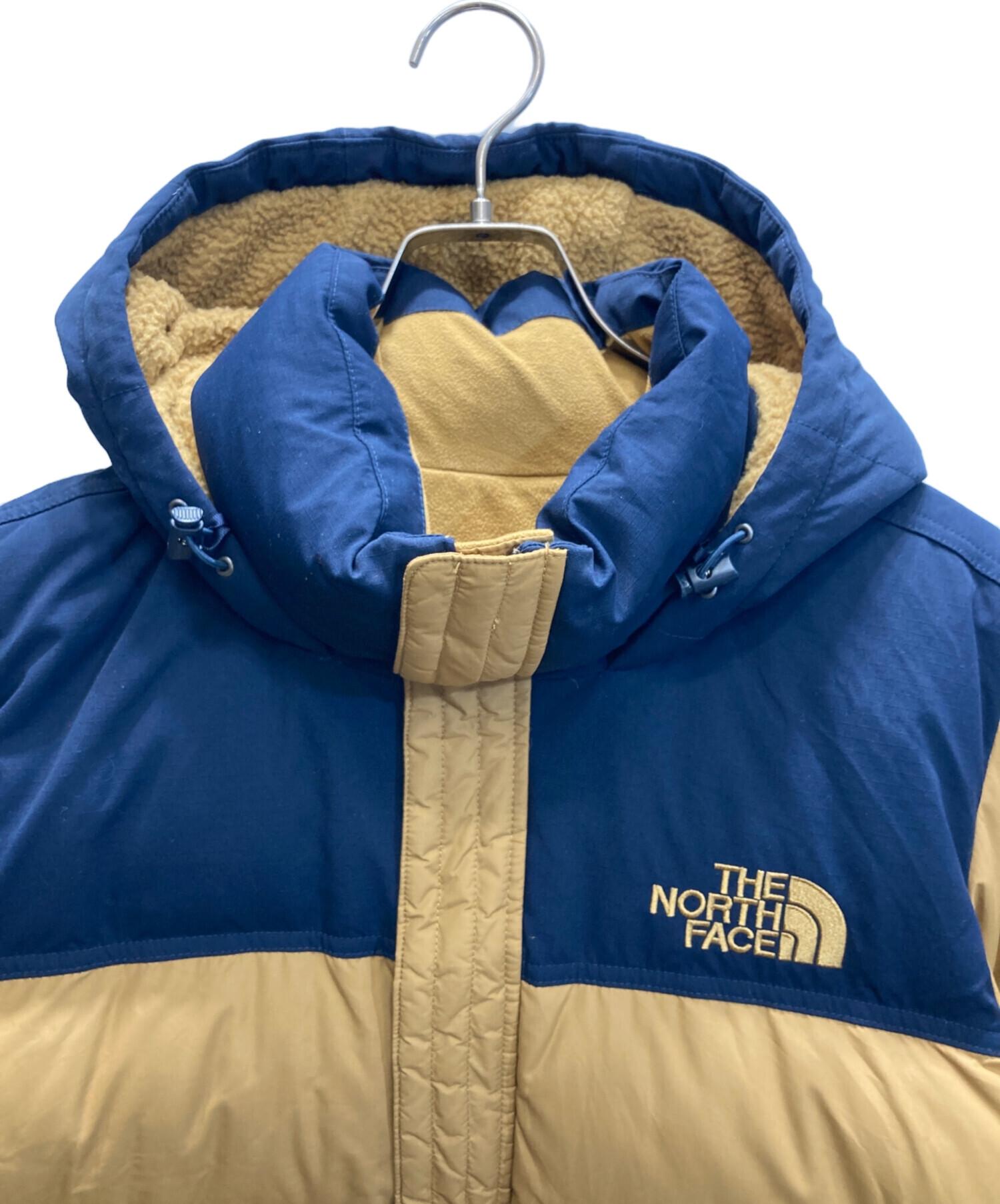 The North Face ダウンジャケット ブラウン/ネイビー 中古・古着通販】THE NORTH FACE (ザ ノース フェイス) ヌプシ リッジ