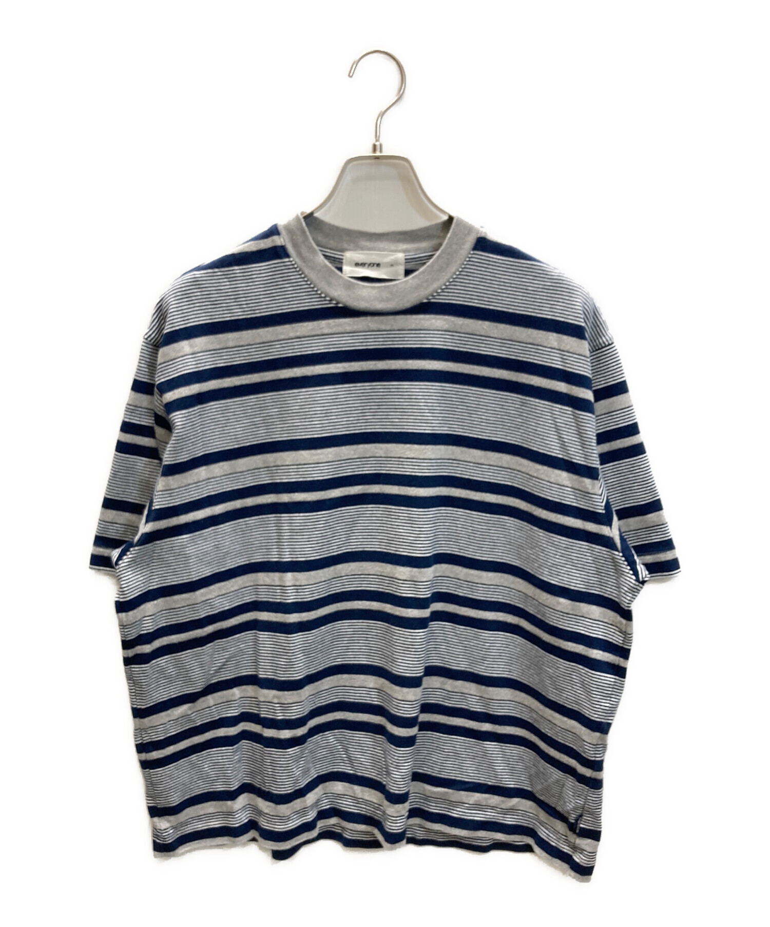 中古・古着通販】everyone (エブリワン) Border Tee Shirts グレー