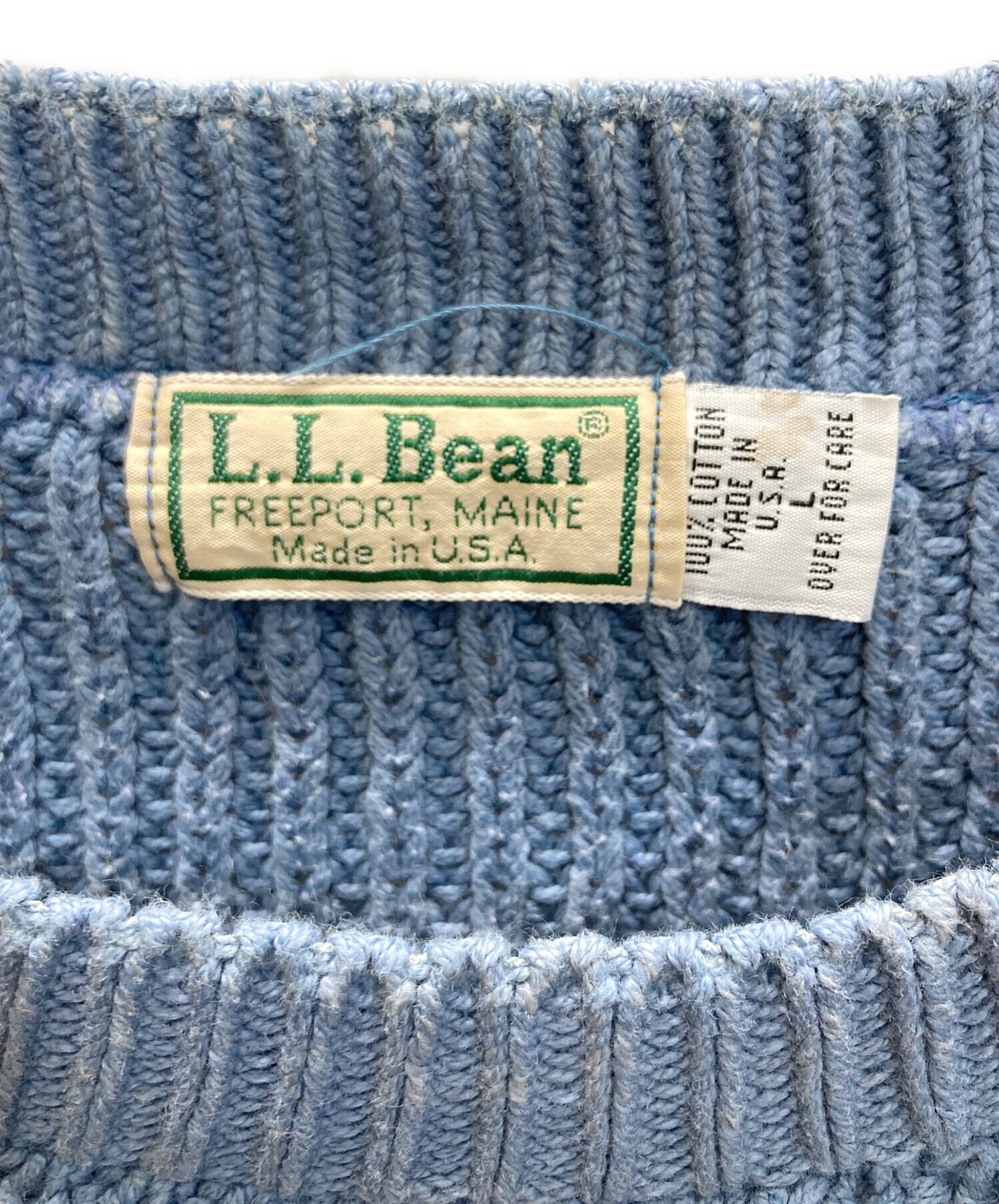 中古・古着通販】L.L.Bean (エルエルビーン) コットンニット ブルー 