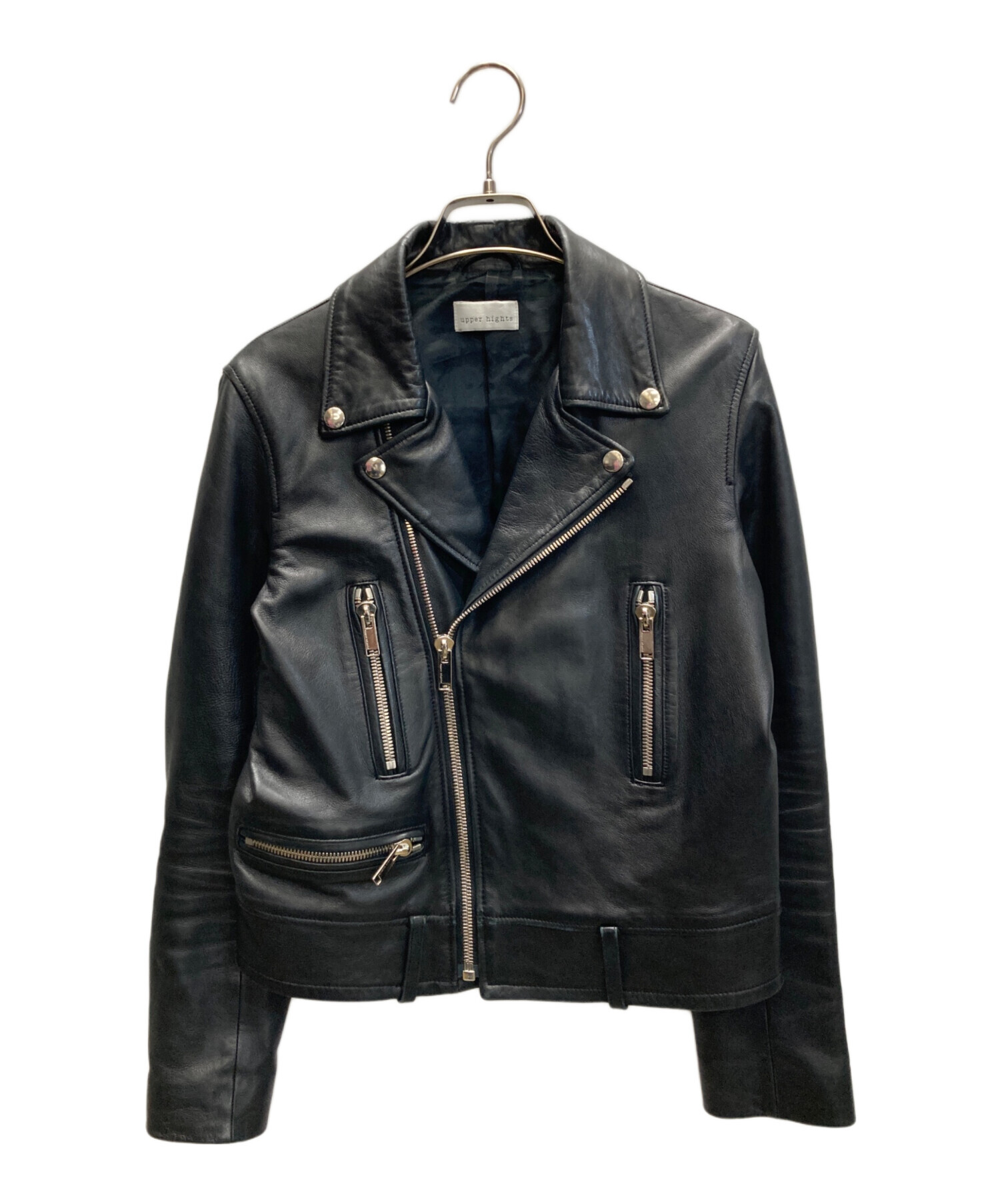 美品✨アッパーハイツ　1 ラムレザー　ライダースジャケット　黒　羊革 美品✨アッパーハイツ 1 ラムレザー ライダースジャケット 黒 羊革