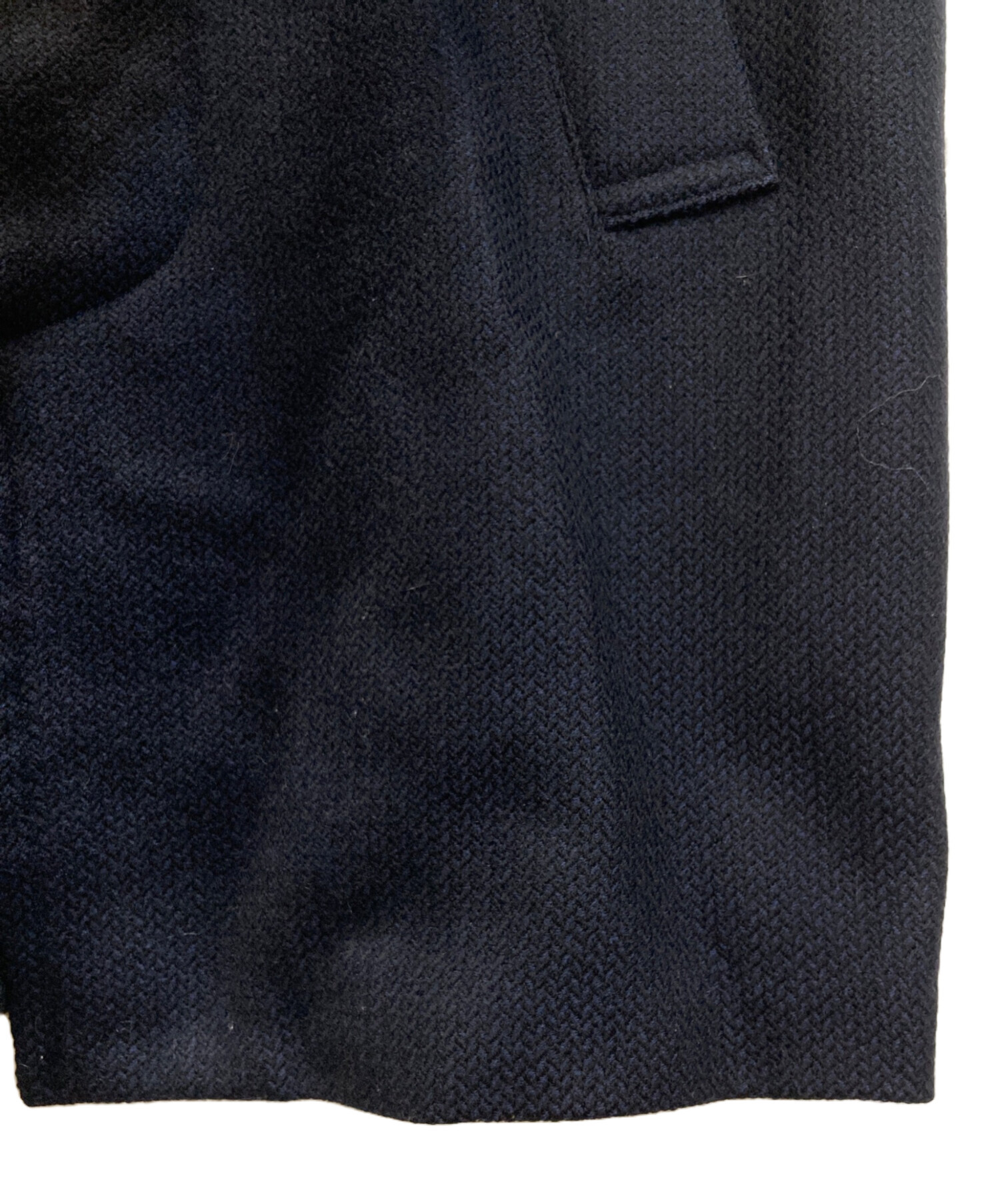 中古・古着通販】KENZO (ケンゾー) ヘリンボーンウールコート ネイビー