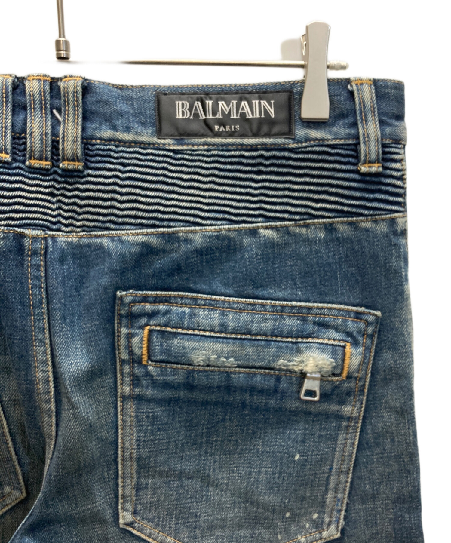 中古・古着通販】BALMAIN (バルマン) ダメージ加工バイカーデニム
